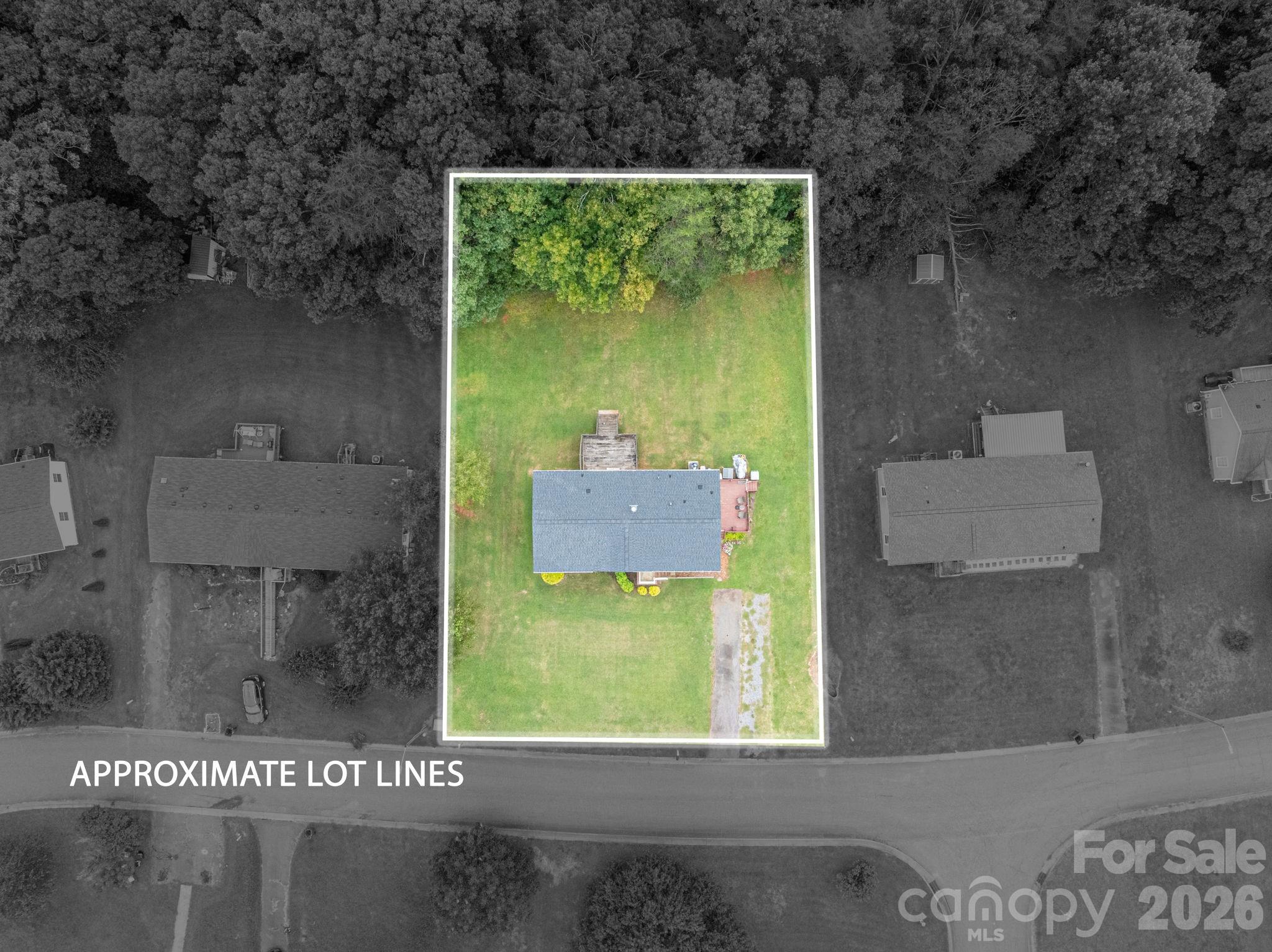 Lot Line Overhead View - 2224 Sterling Ridge Drive, Newton
