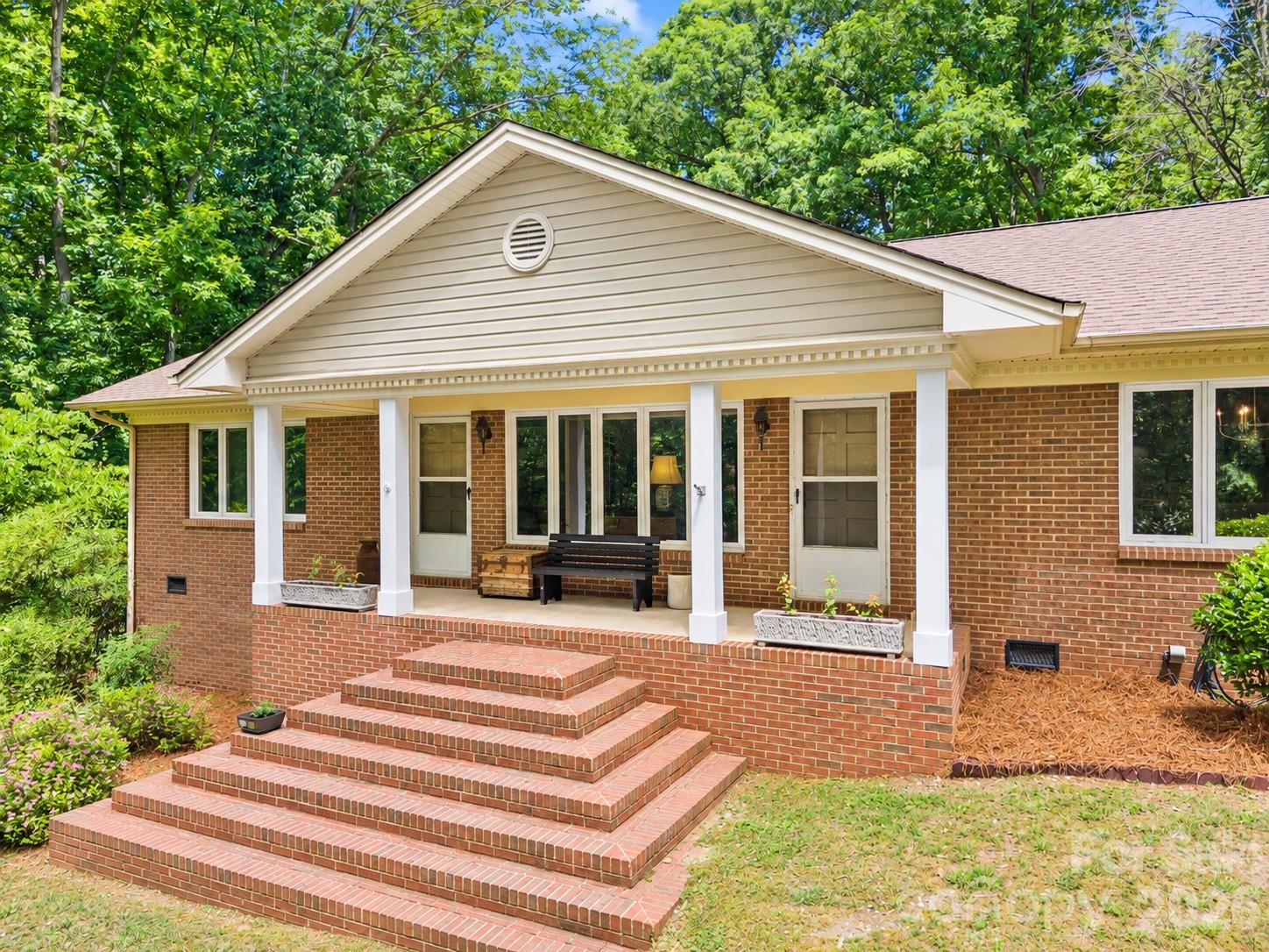 Front porch - large entryway with dual entrances - 3426 Driftwood Drive, Gastonia