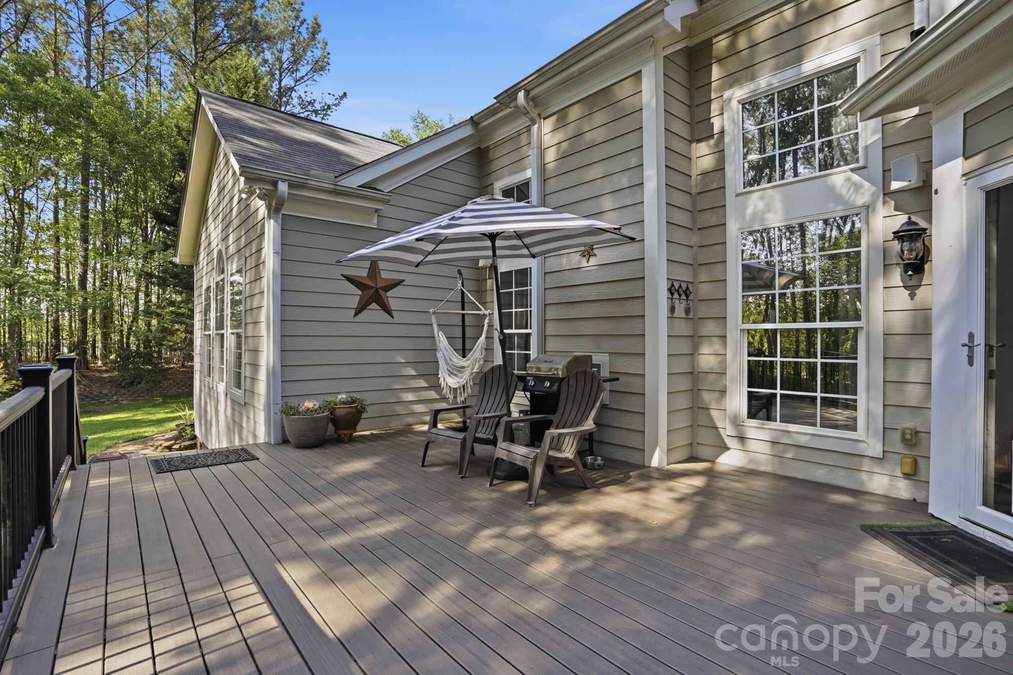 Back Deck with composite Decking - 3105 Stanway Court, Waxhaw