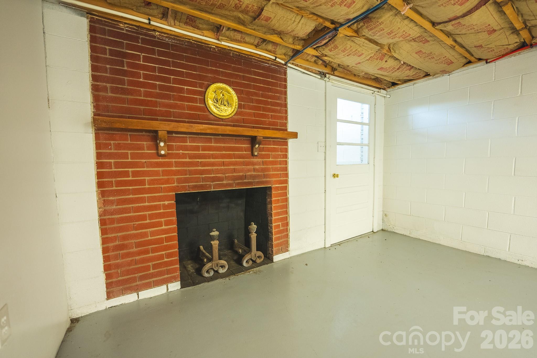 Basement Fireplace - 3490 Church Road, Taylorsville
