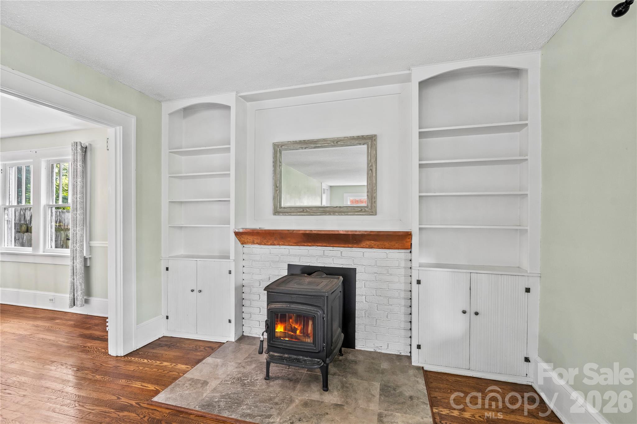 New wood burning stove - 18 Westover Drive, Asheville