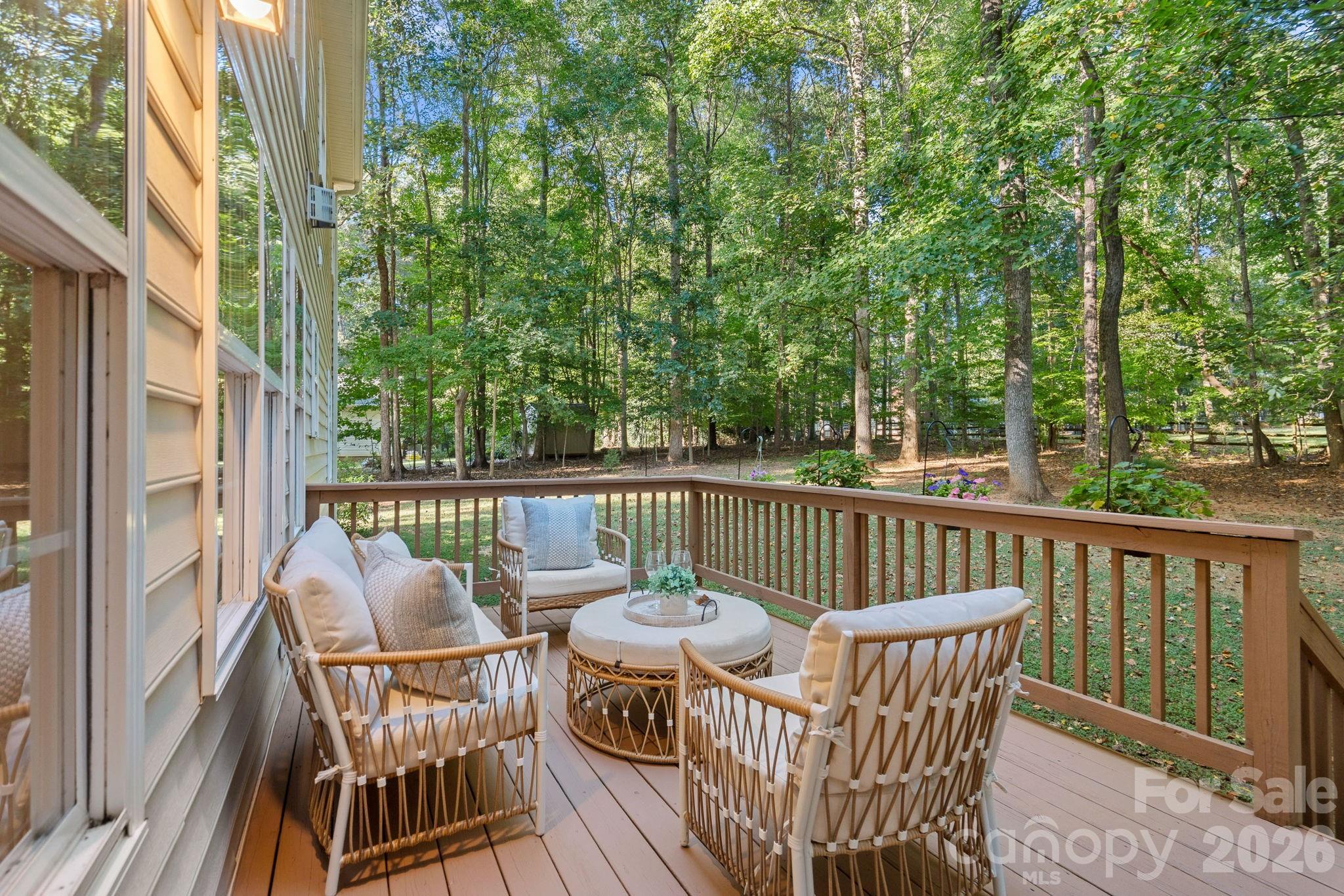 Relaxing Back Deck - 155 Culpeze Road, Mooresville