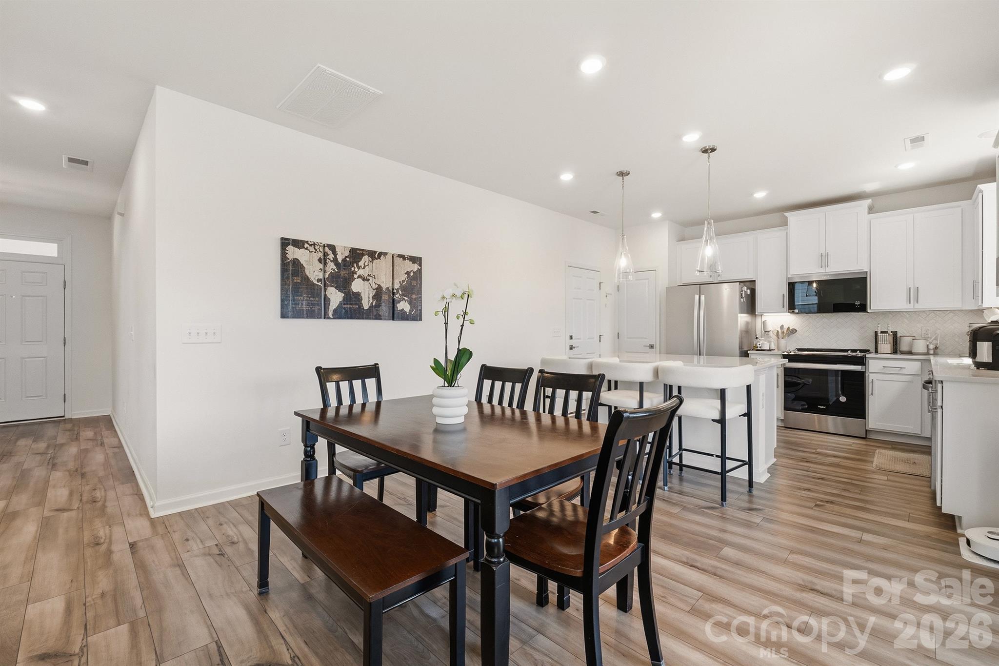 Dining Area + Kitchen - 3018 Cunningham Farm Drive, Indian Trail