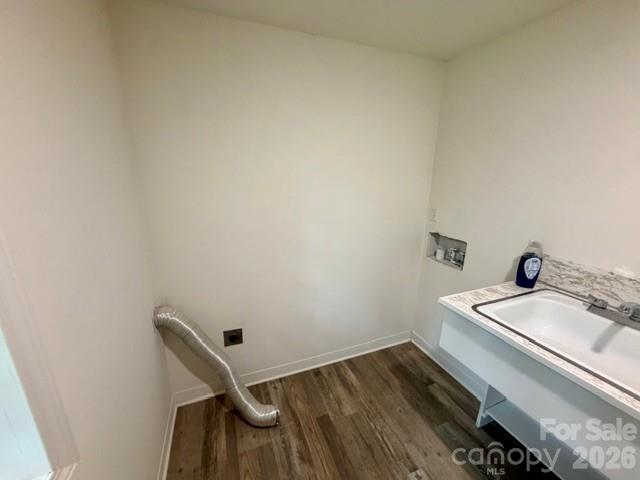 laundry with sink - 845 Cherokee Place SW, Lenoir