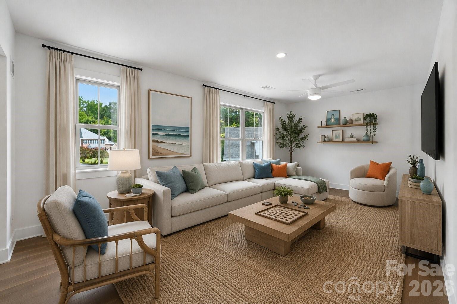 Loft bonus room (Note: AI-generated virtual staging). - 2315 Chateau Court, Matthews