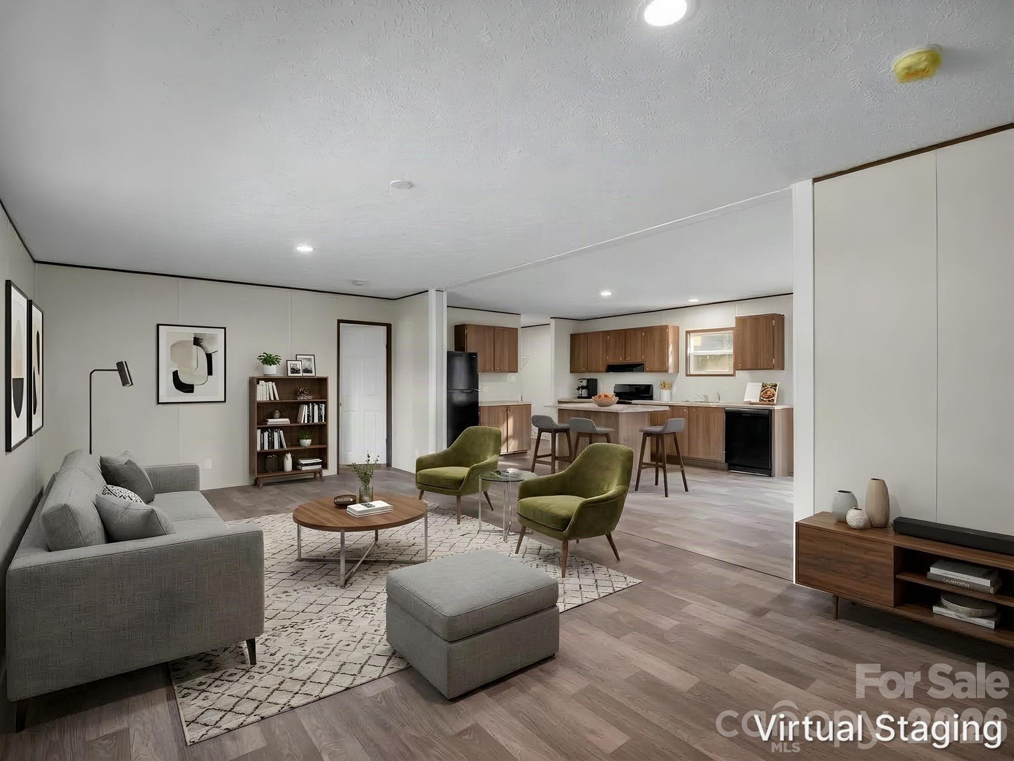 Living Room Virtually Staged - 184 Crawford Hollow, Rutherfordton