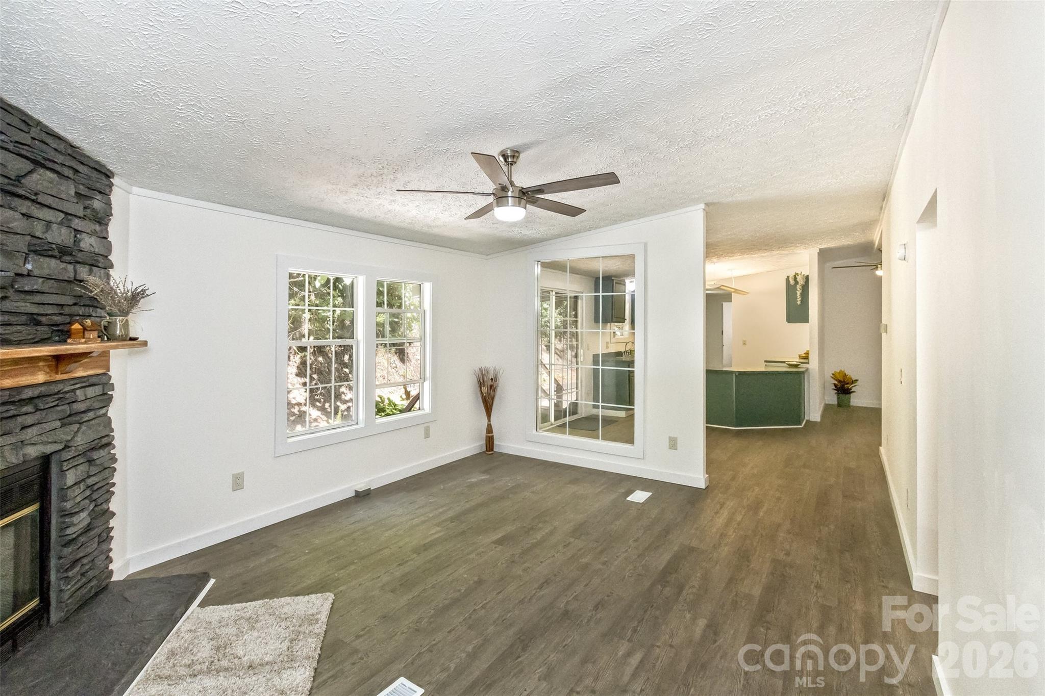 Looking back into Kitchen and Living Room - 13 Cattail Drive, Sylva