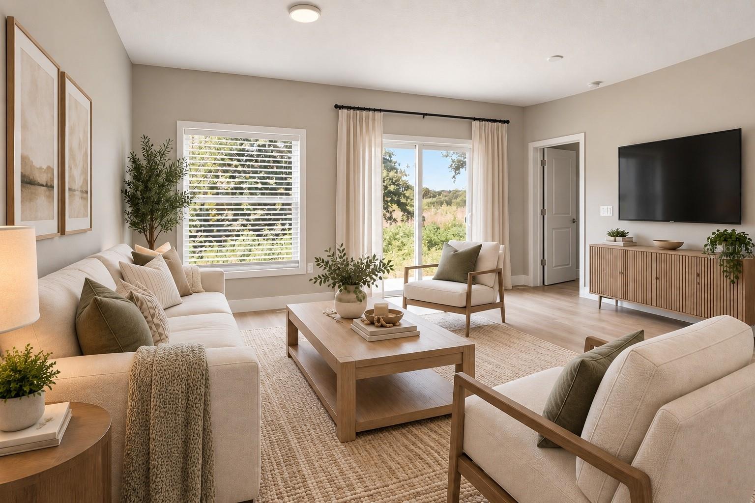 living room - virtually staged - 397 NORTH BLVD W, DAVENPORT