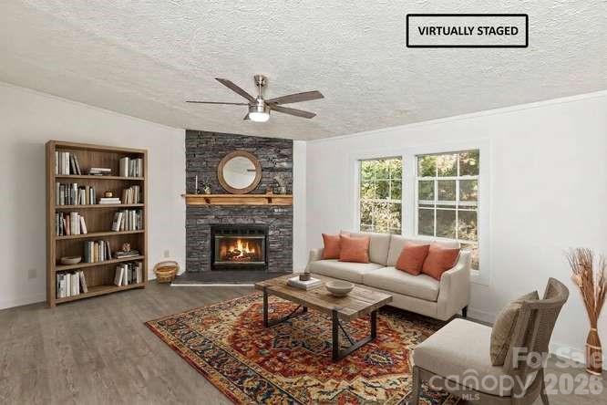 Family Room, virtually staged... - 13 Cattail Drive, Sylva