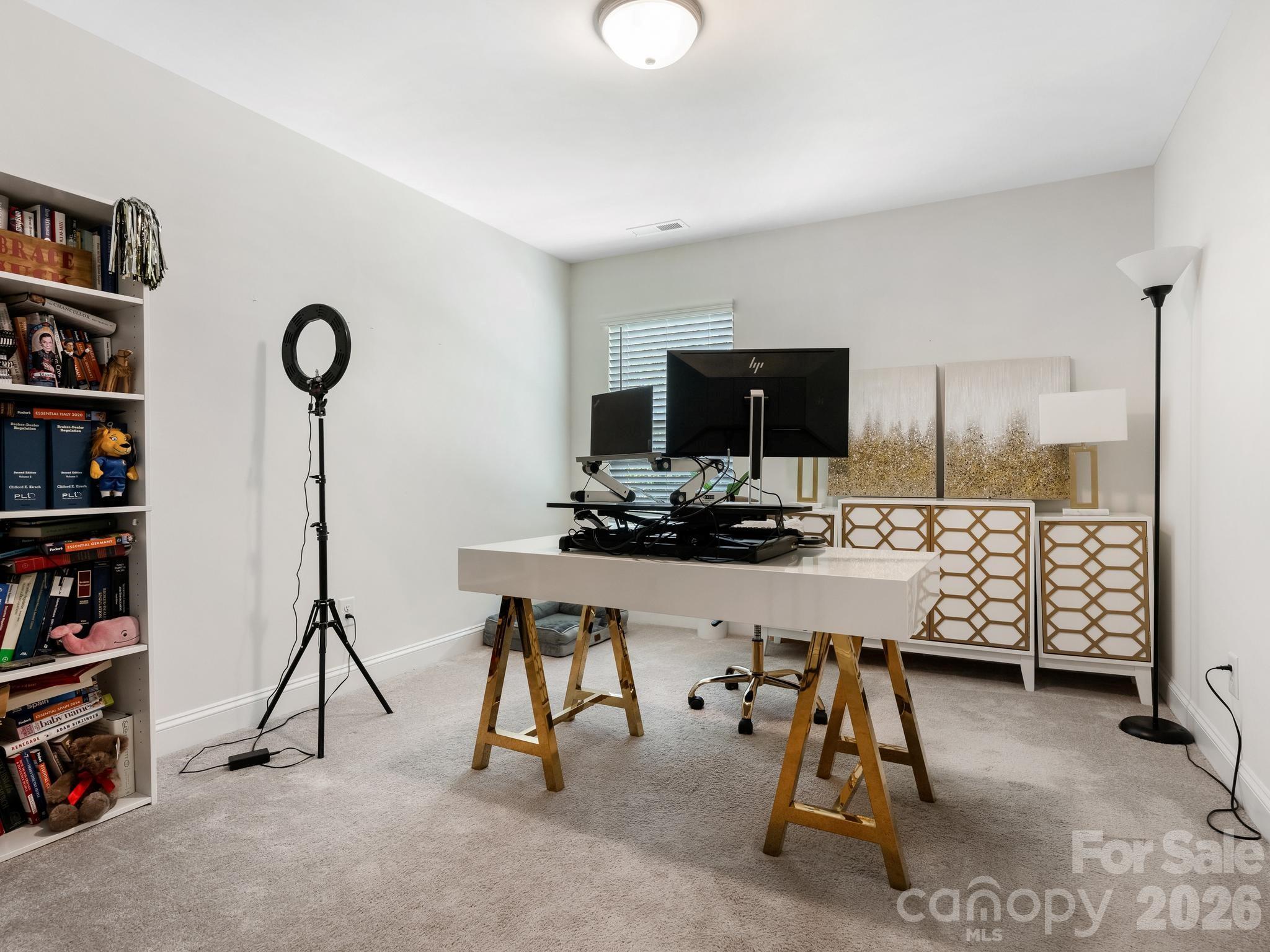 Second level bedroom, currently used as office space - 6008 Hampstead Pond Lane, Matthews