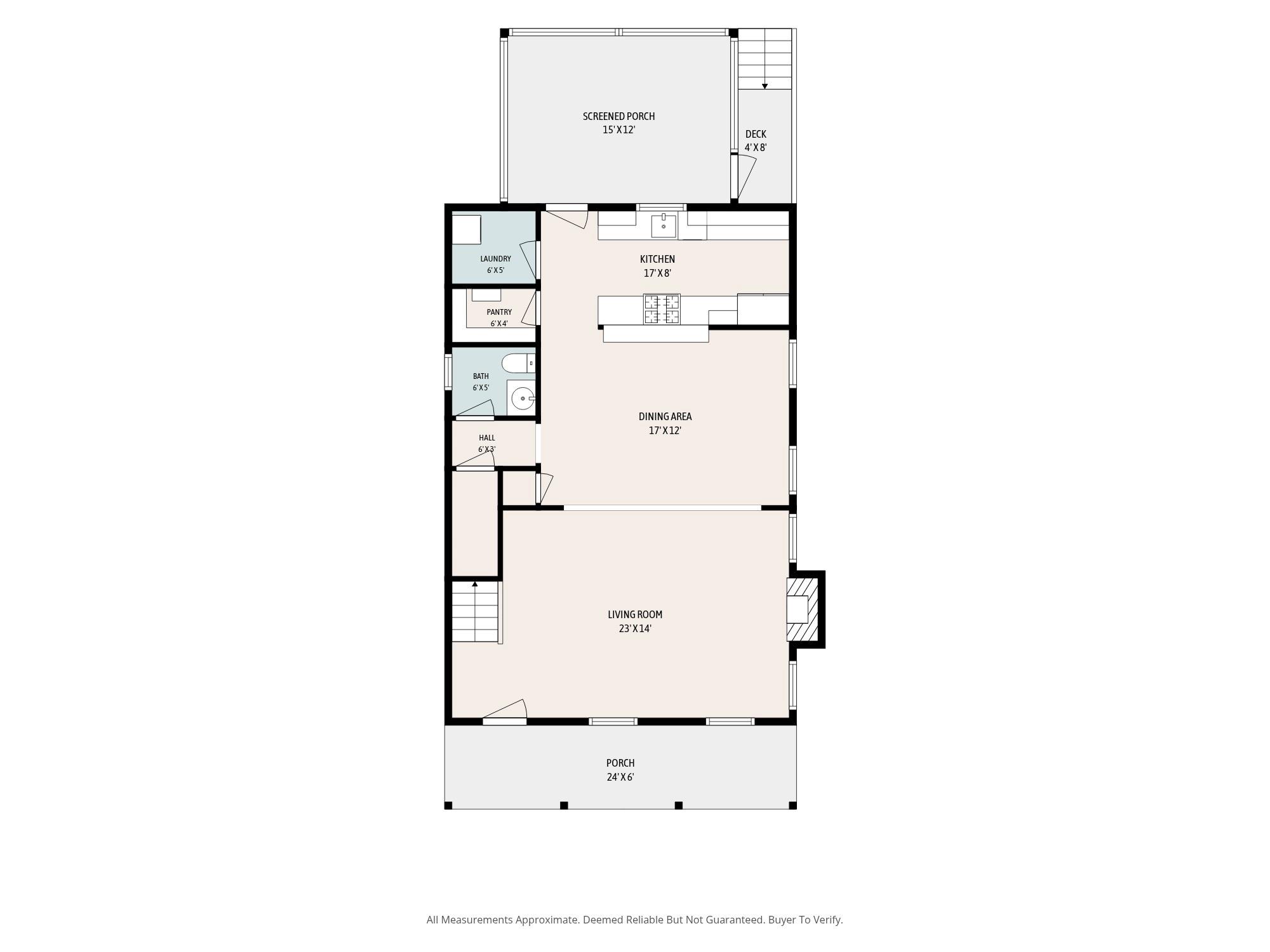 Main Level Plan - 408 Old Haw Creek Road, Asheville