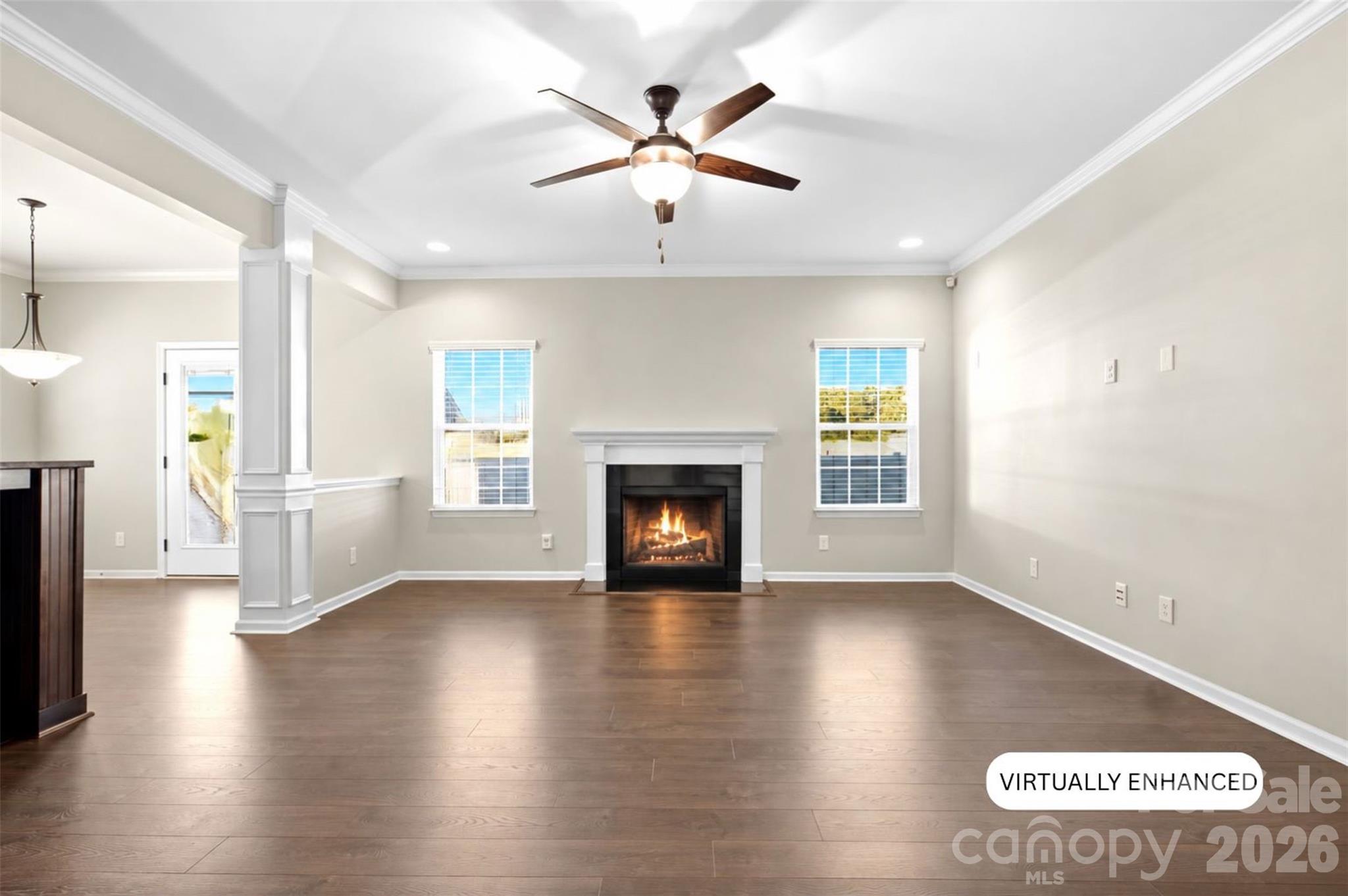 Great Room with wood burning fireplace - 142 Fesperman Circle, Troutman
