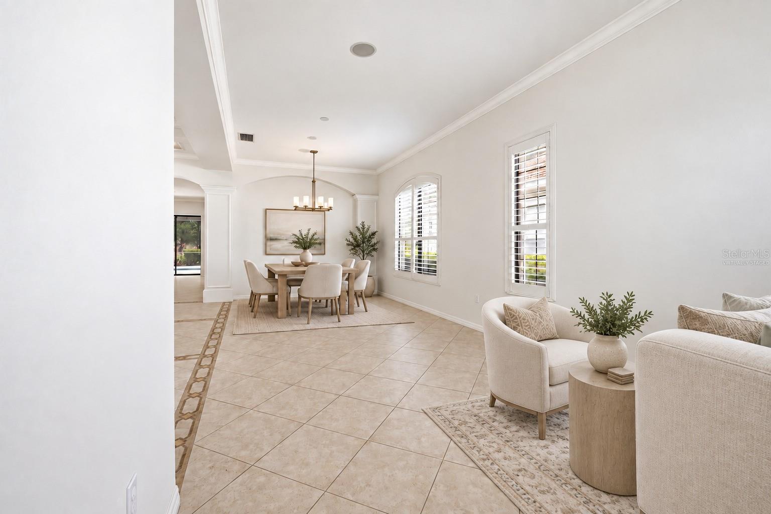 Virtually Staged – Formal Living & Dining Areas - 13860 SIENA LOOP, BRADENTON