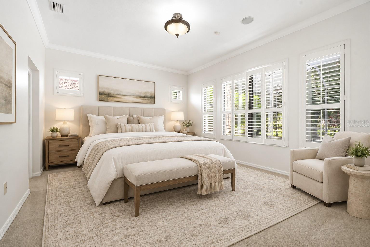 Virtually Staged – Primary Bedroom - 13860 SIENA LOOP, BRADENTON
