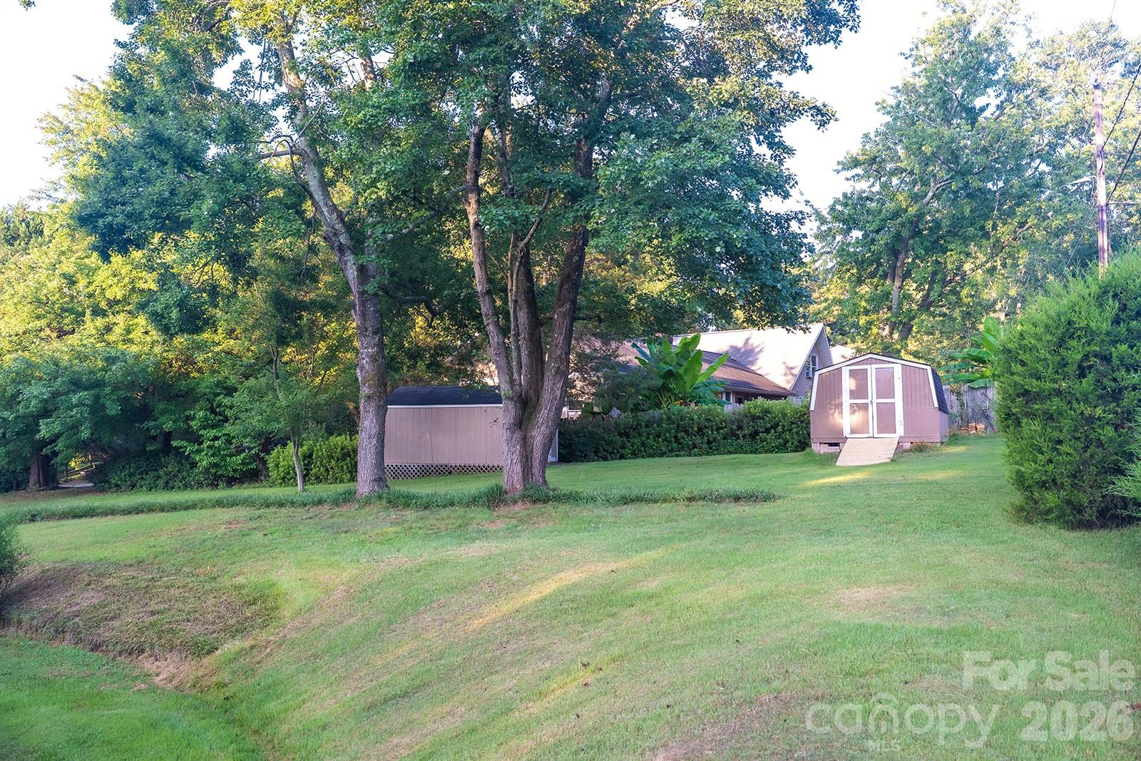 Backyard with 2 sheds! - 3401 Tracelake Drive, Matthews