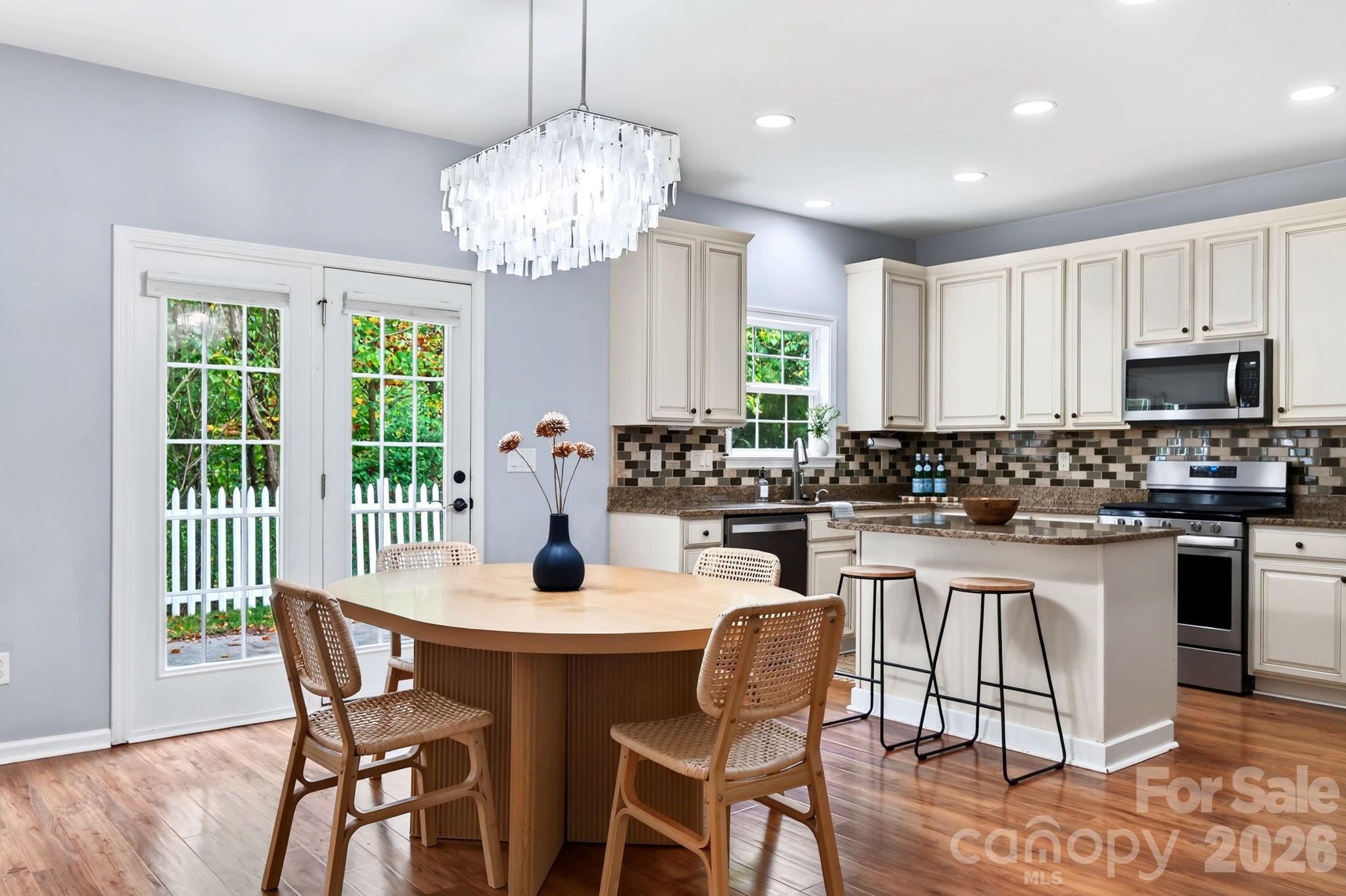 Open Dining Area and Kitchen - 9 Carraway Court, Asheville