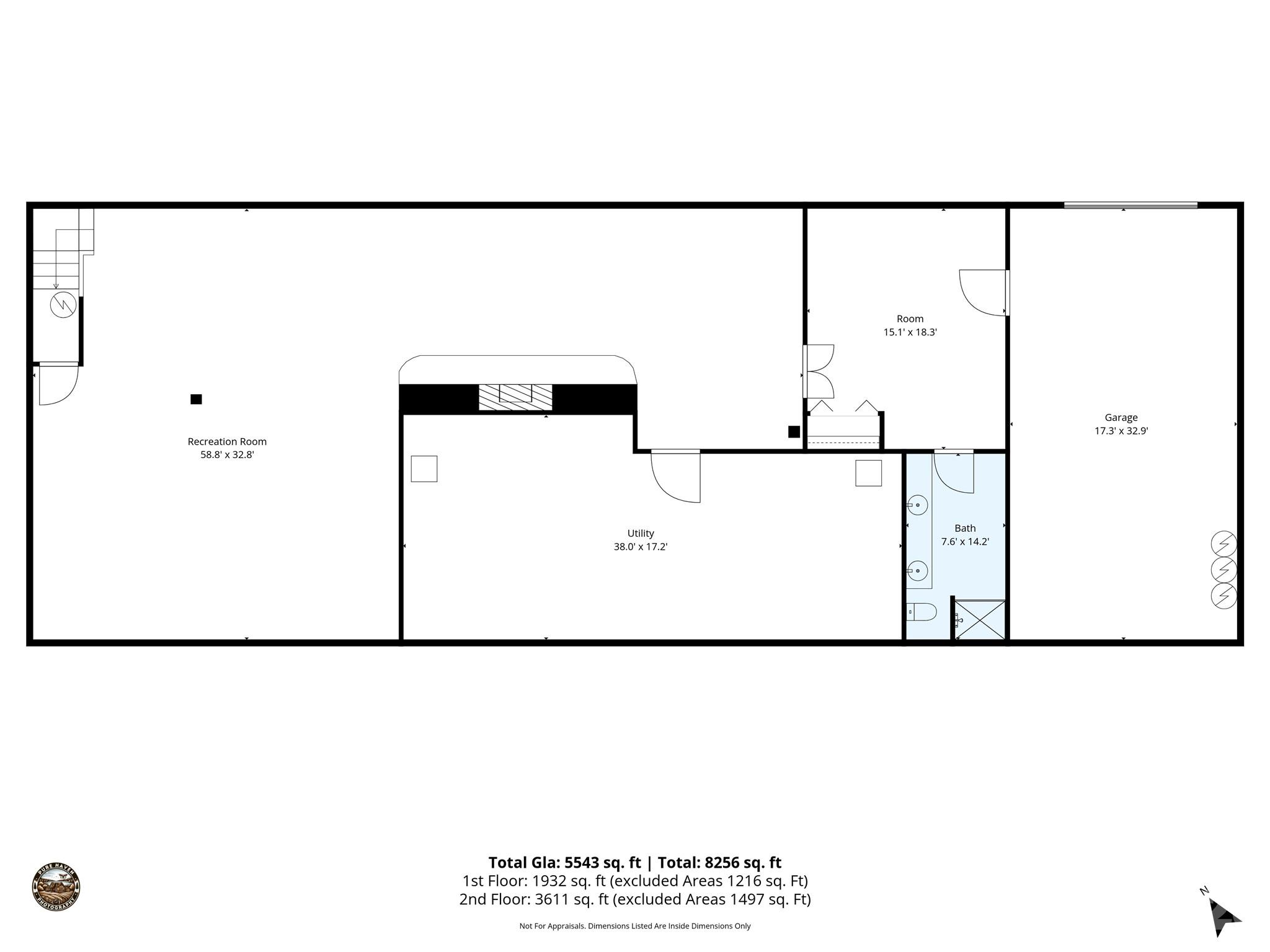 Basement floor plan - 164 Brookfield Drive, Forest City