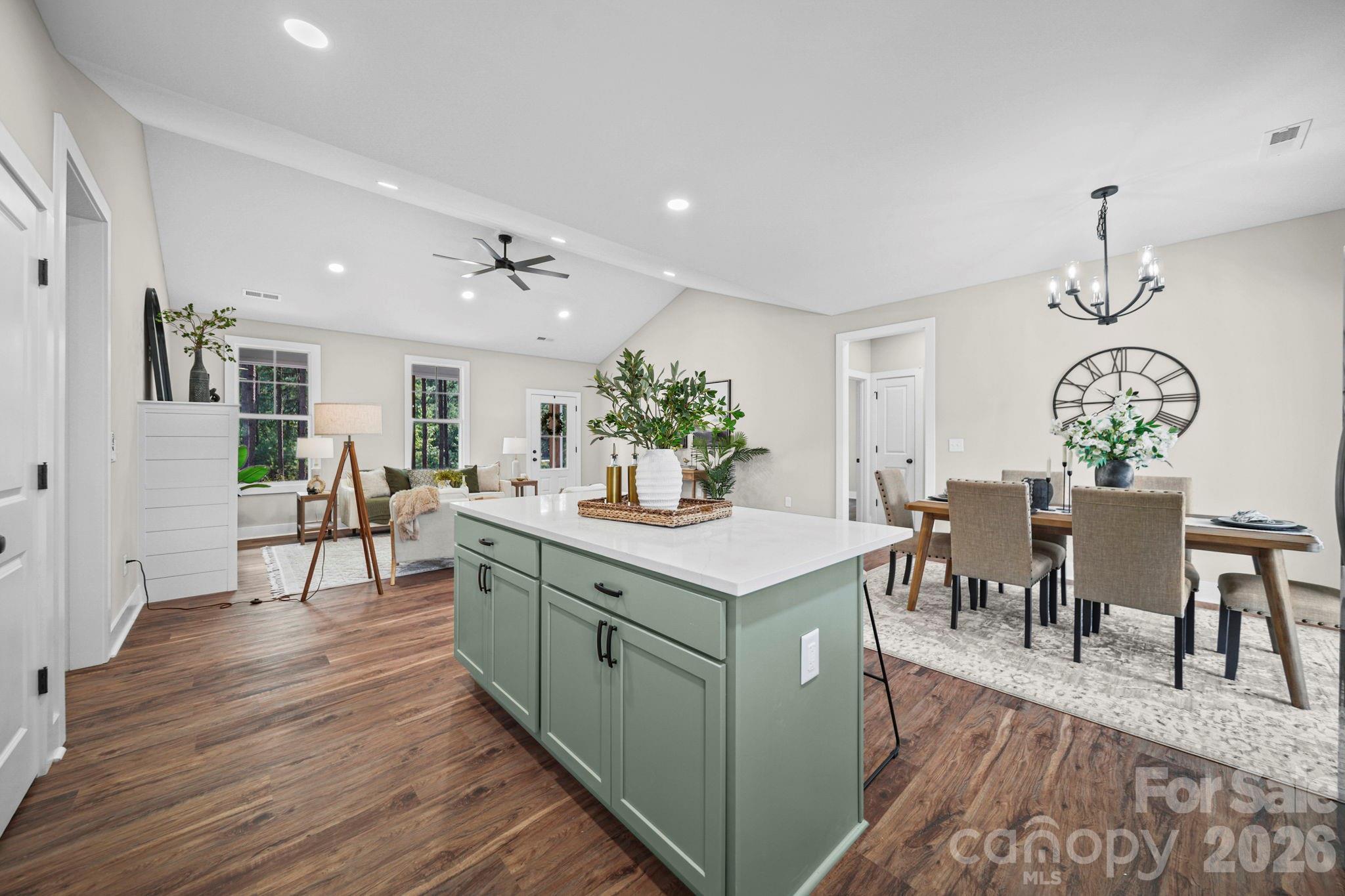 Kitchen open to living room - 224 Plantation Way, Mount Gilead