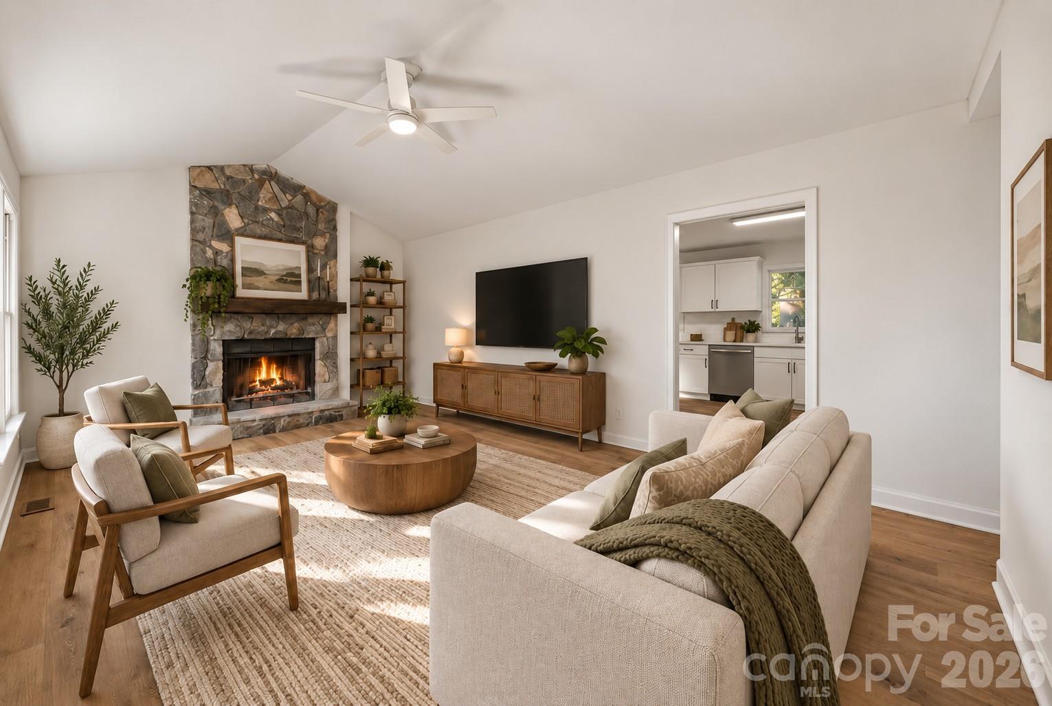 Living Room - Virtual Staging - 1167 Ebinport Road, Rock Hill