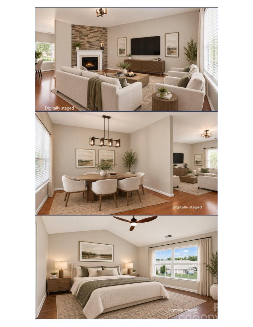 Digitally staged photos to show parts of the homes with furniture - 12028 Stratfield Place Circle, Pineville