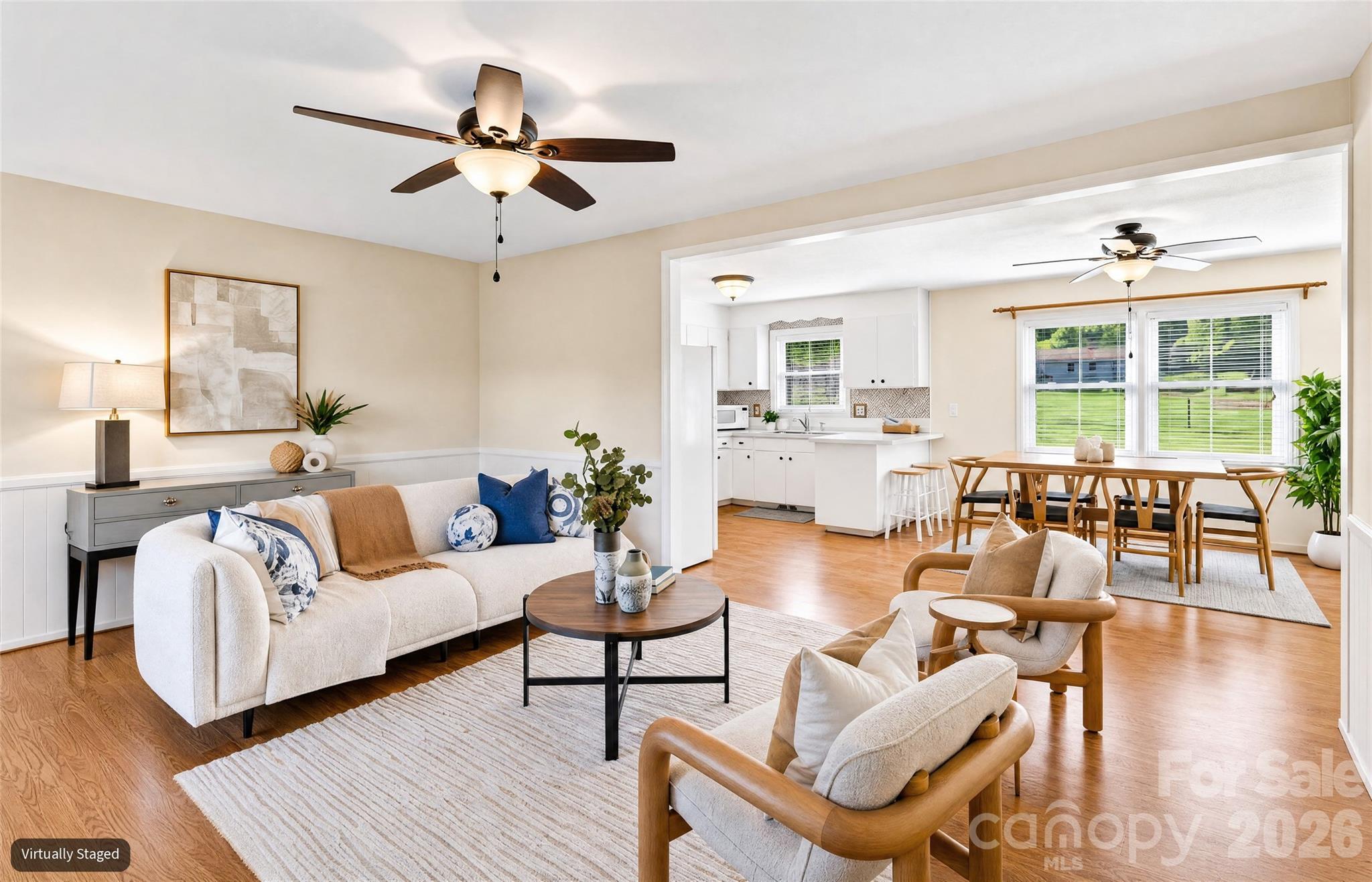 Living room virtually reimagined - 5111 Hawthorne Lane, Shelby