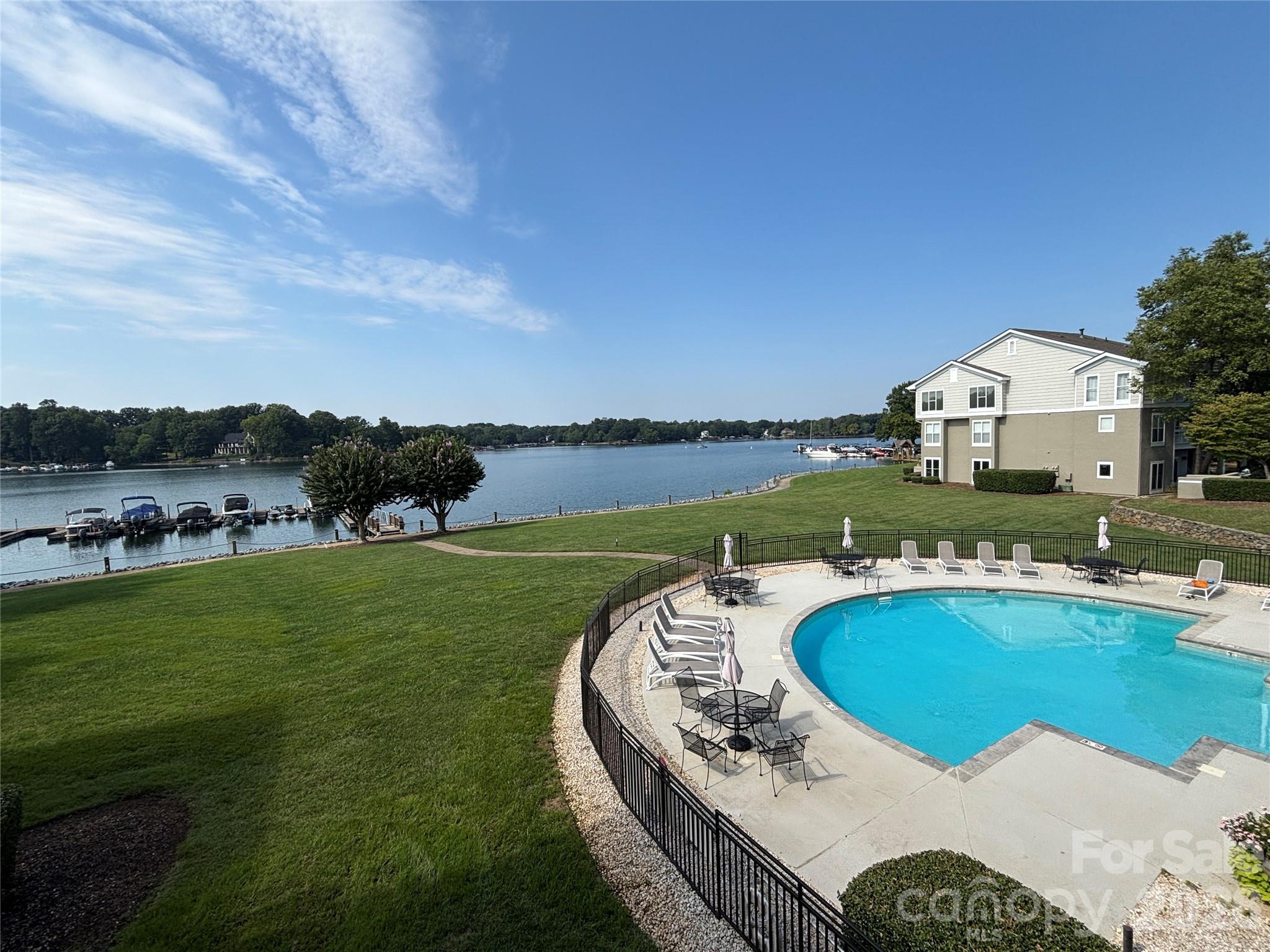 Enjoy the views of Lake Norman and the community pool. - 1332 Torrence Circle, Davidson