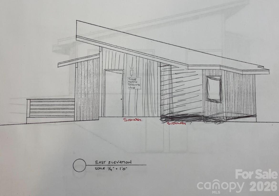 Front Sketch of home designed for lot - 3 N Belgium Lane, Asheville