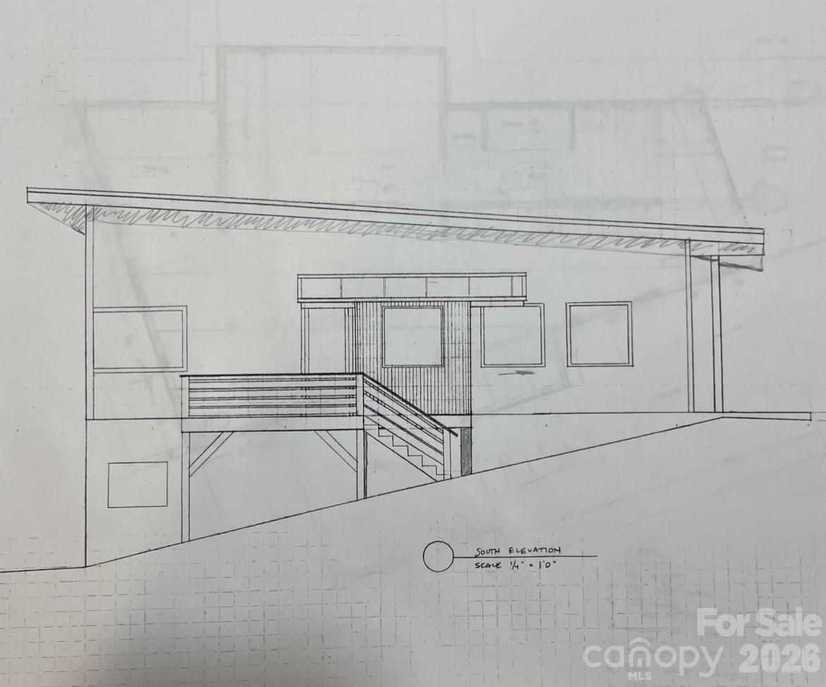 Left Side Sketch of home designed for lot - 3 N Belgium Lane, Asheville