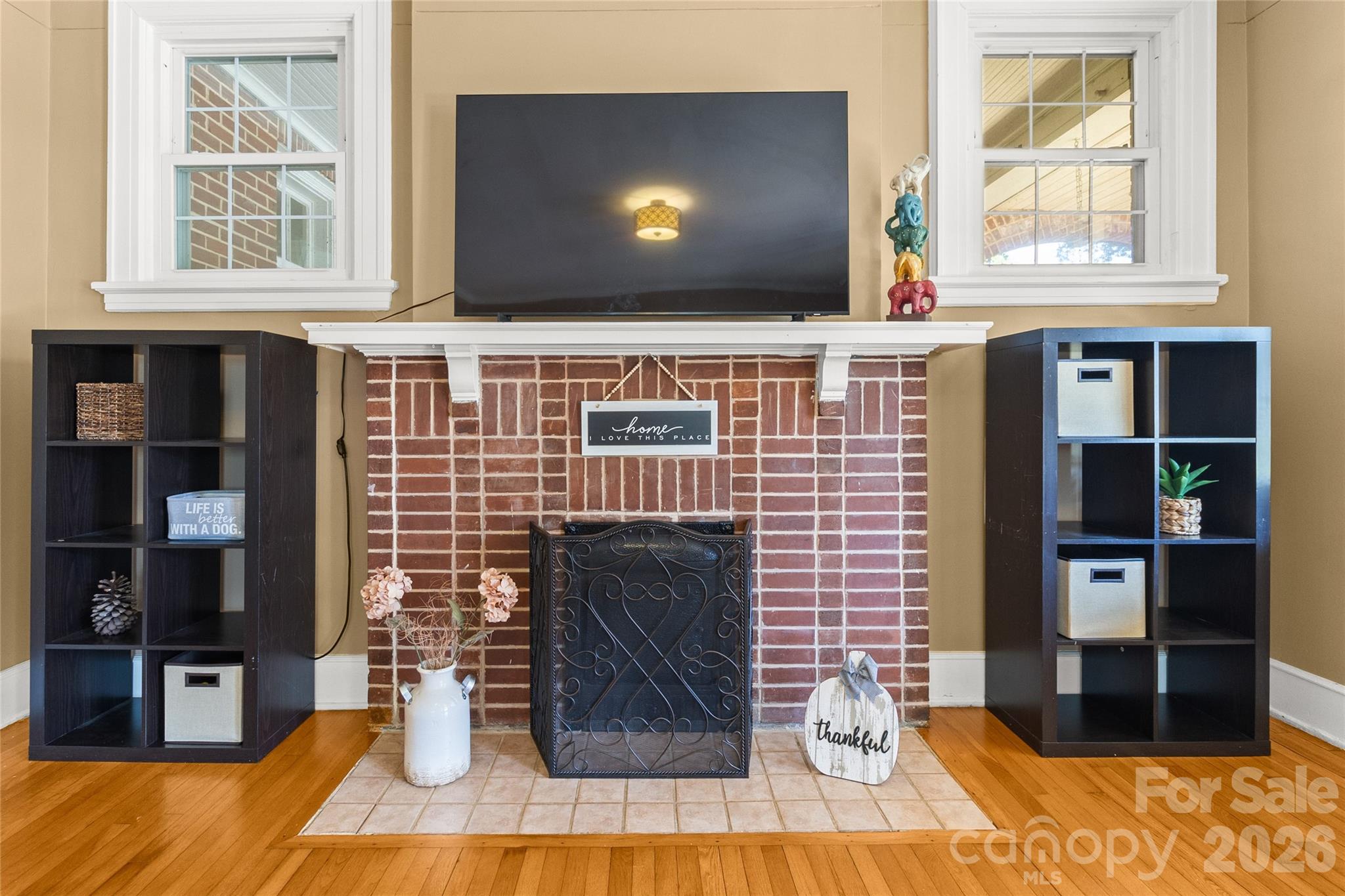 fireplace in family room - 2510 Shelton Avenue, Statesville