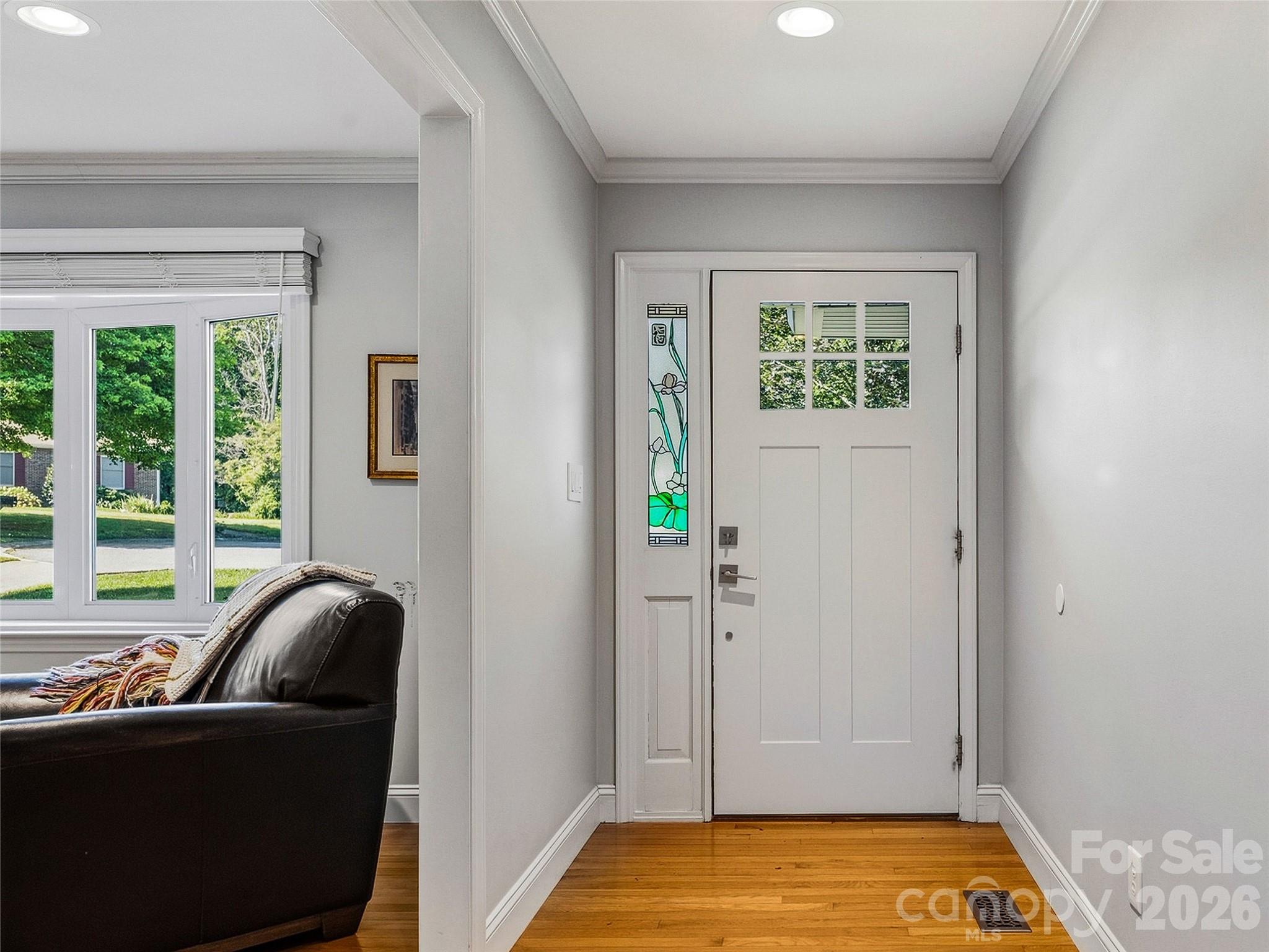 Front door and entryway. - 531 Bluebird Ridge, Asheville