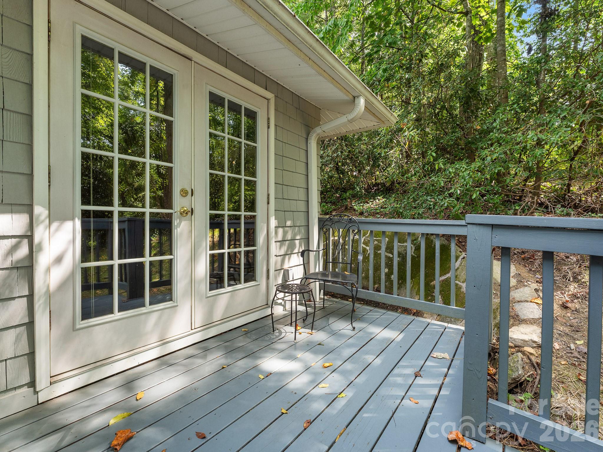 Back porch off primary bedroom - 240 Seneca Boulevard, Hendersonville