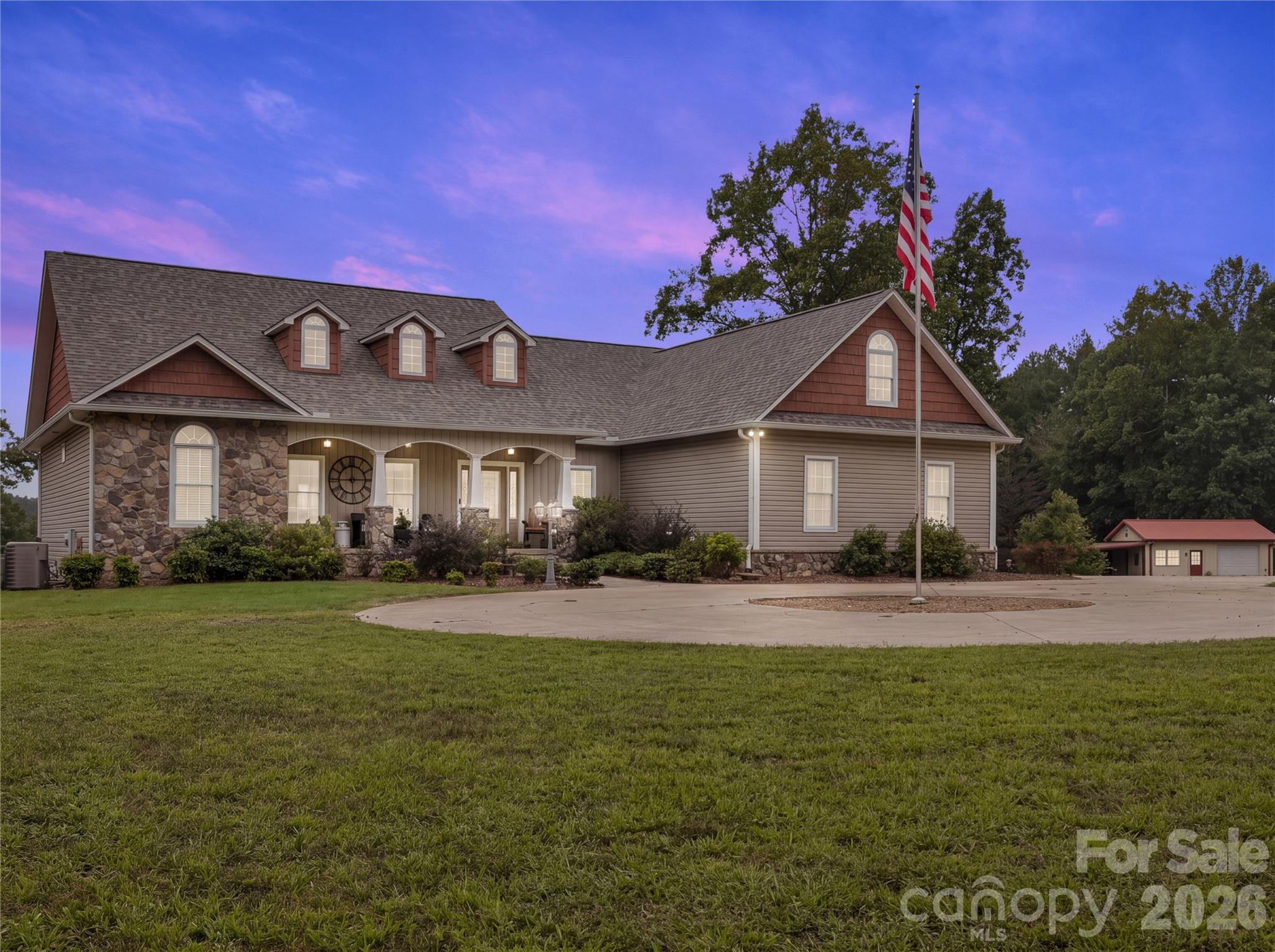4,750 sf home, 908 sf guest house....This is a great property, everything you need but a manageable amount of land to take care of. - 27 & 56 Troy Lane, Tryon