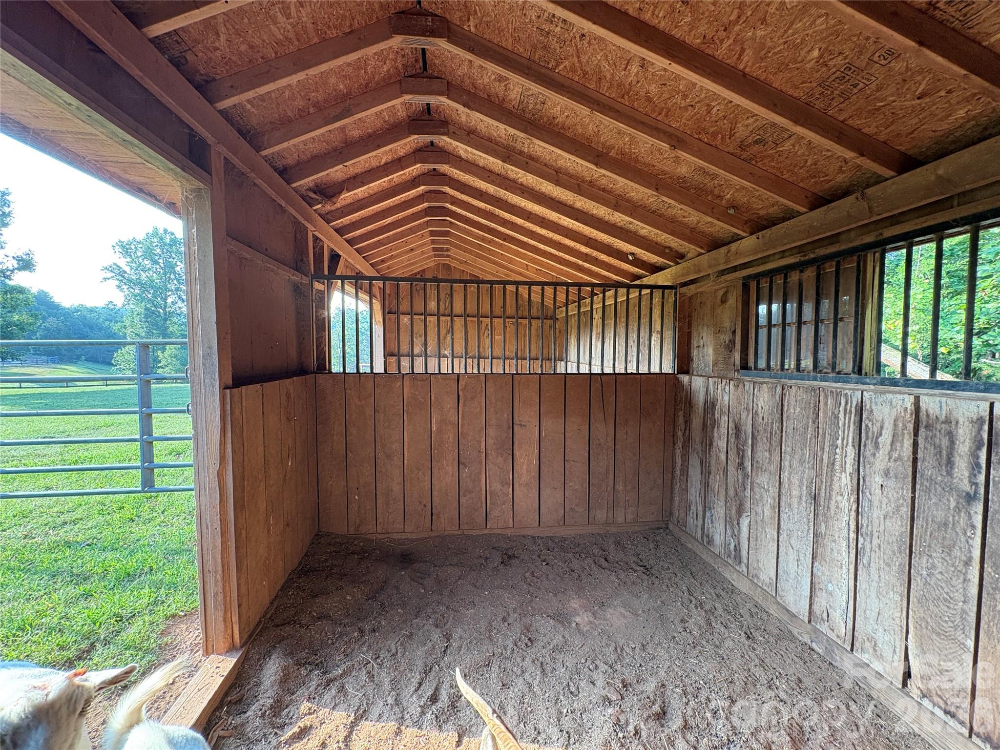 Barn stalls offer good, covered space with excellent ventilation. - 27 & 56 Troy Lane, Tryon