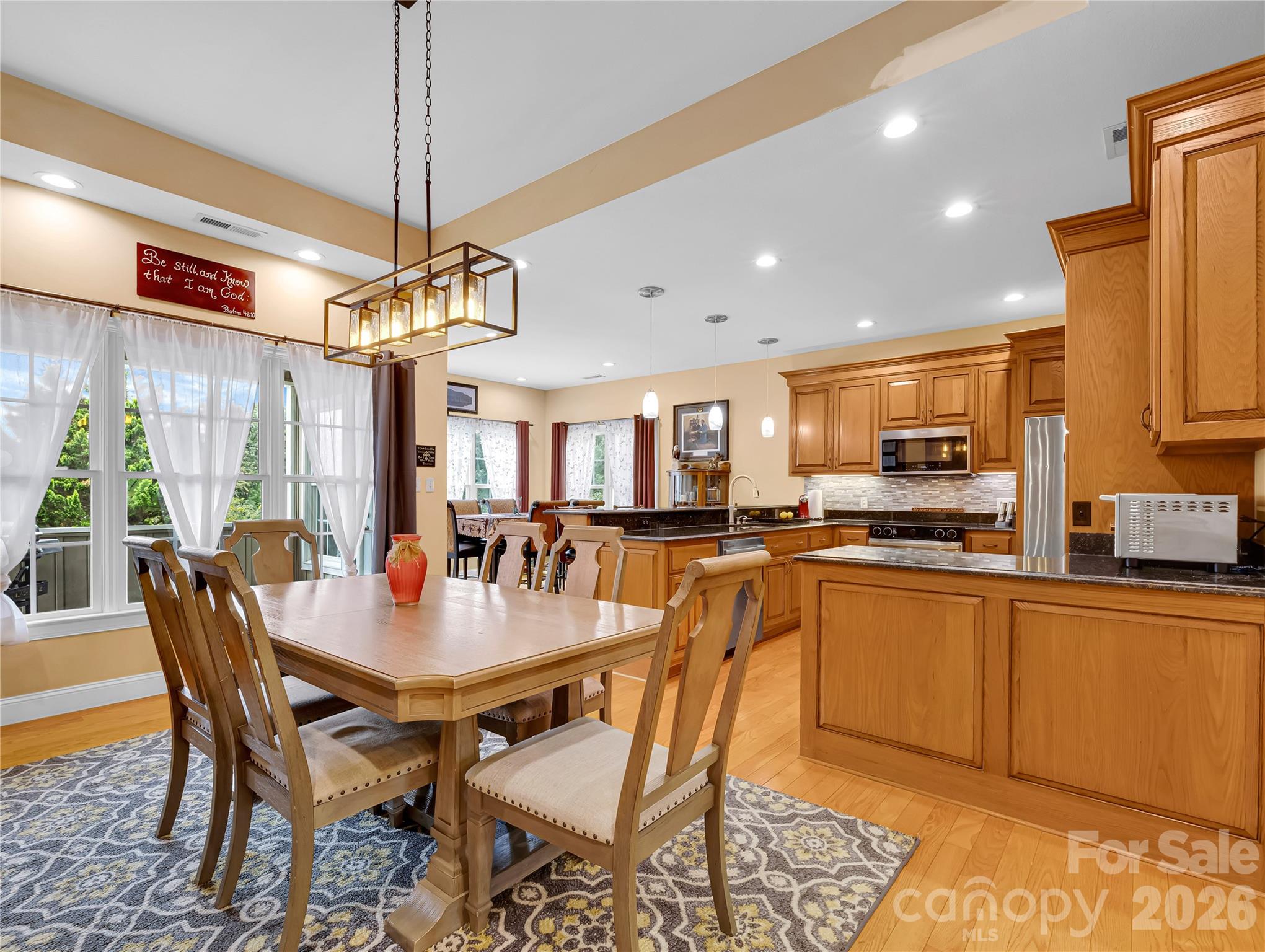 Open concept floor plan includes a dining room, kitchen and a breakfast/casual dining area. - 27 & 56 Troy Lane, Tryon