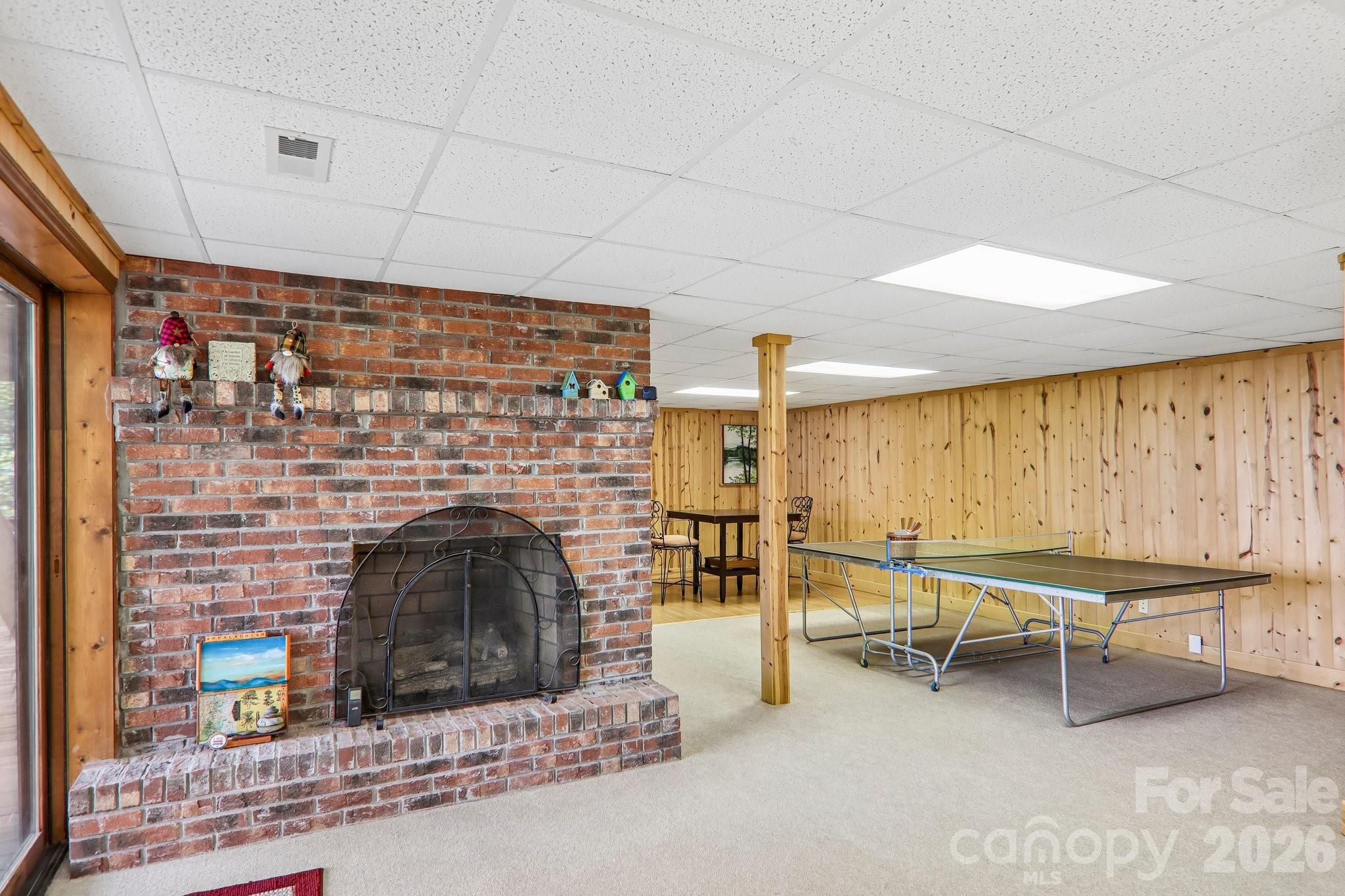 Lower Level with Fireplace - 459 Lookout Drive, Mars Hill