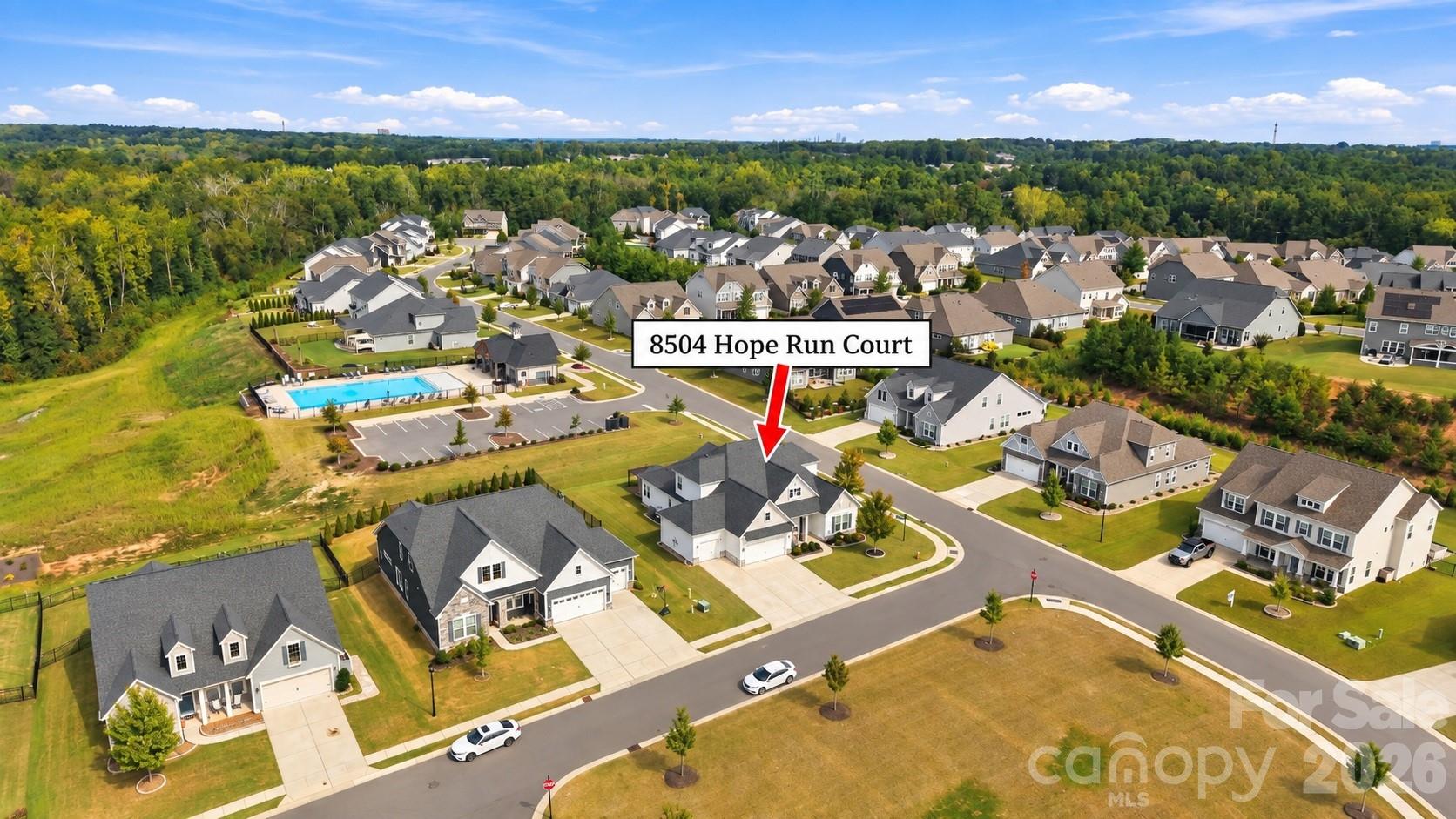 Aerial view of 8504 Hope Run Court. - 8504 Hope Run Court, Indian Land