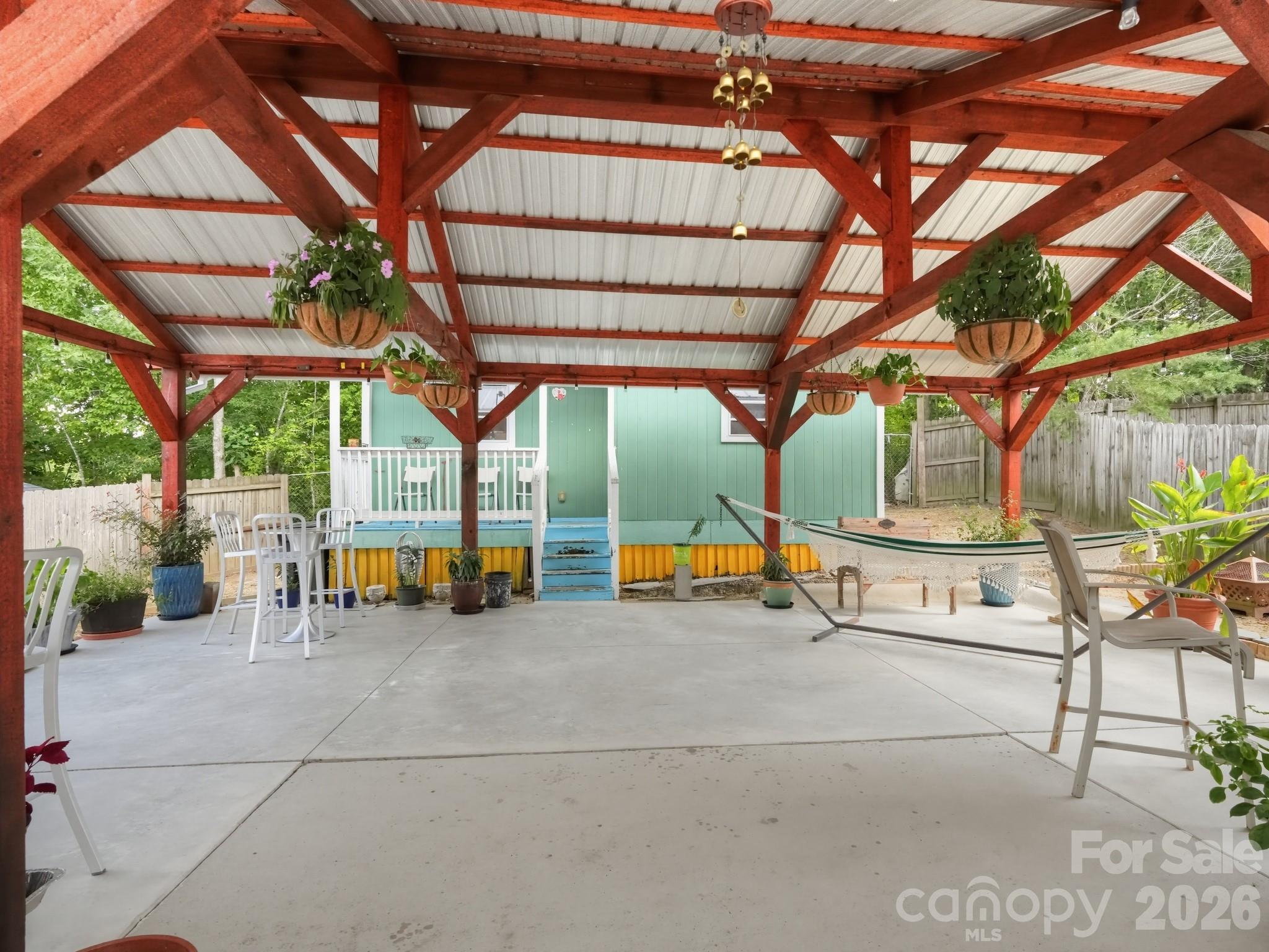 large covered outdoor entertainment area - 1670 Coryton Way, High Point