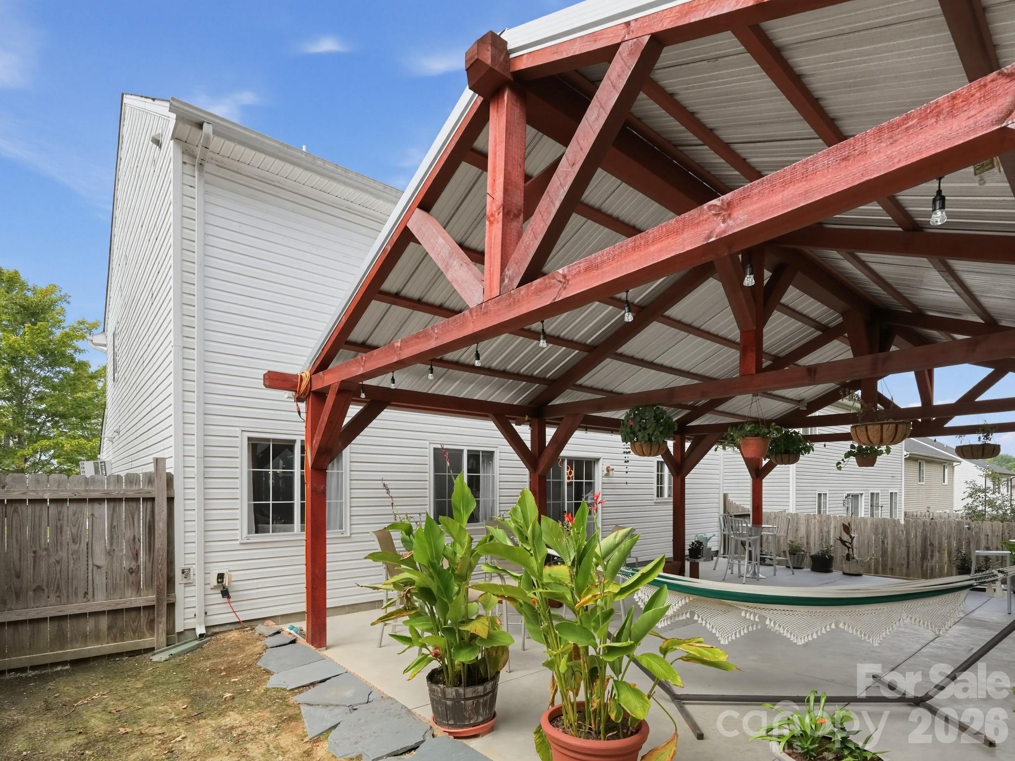 large covered outdoor entertainment area - 1670 Coryton Way, High Point
