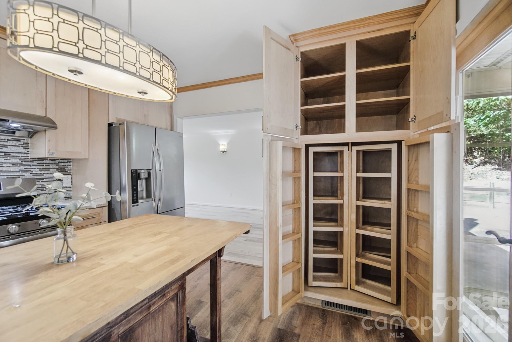 Very cool pull-out cabinetry/shelving - 35 Clement Drive, Asheville