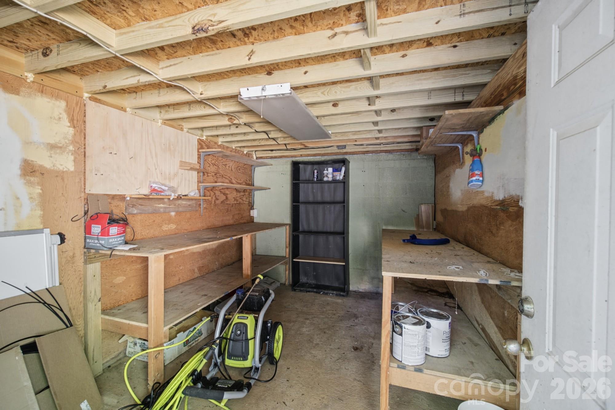 Enclosed storage shed - 35 Clement Drive, Asheville
