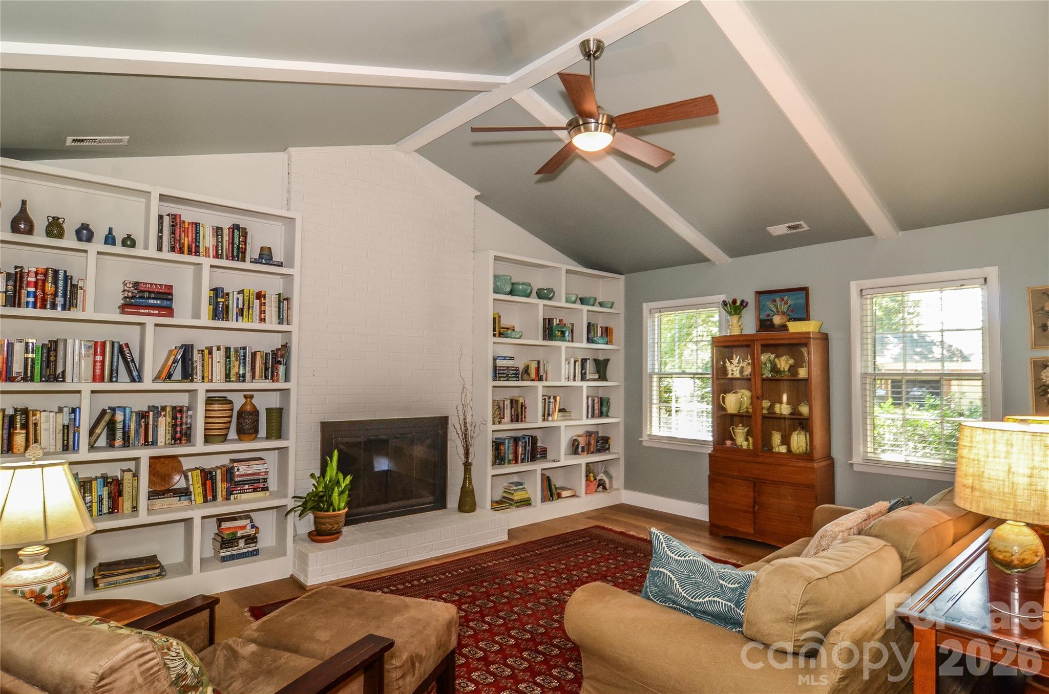 Library with Gas Fireplace - 500 Laurel Fork Drive, Matthews