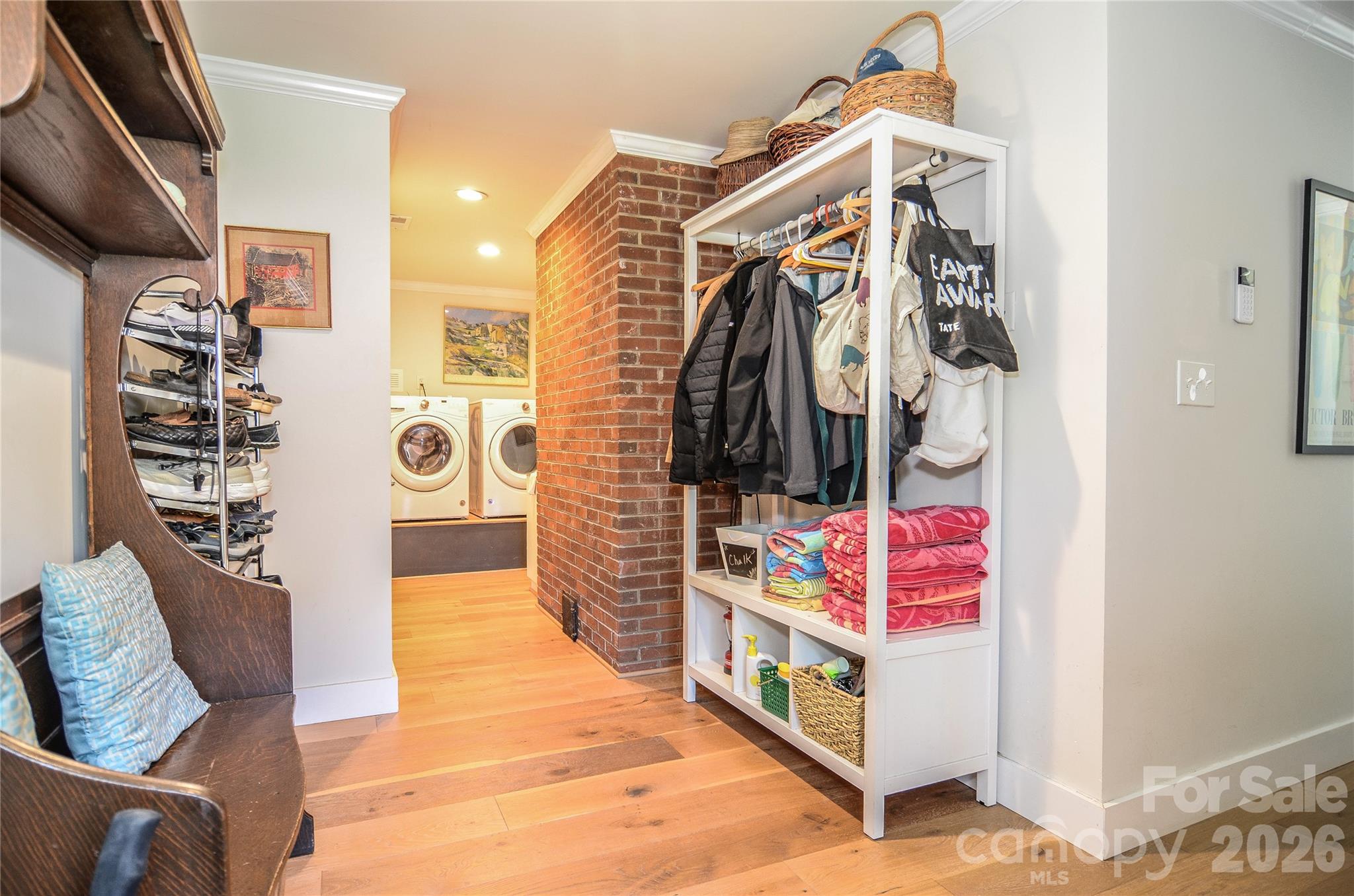 Mudroom with Drop Zones and Tankless Water Heater in Utility Closet - 500 Laurel Fork Drive, Matthews