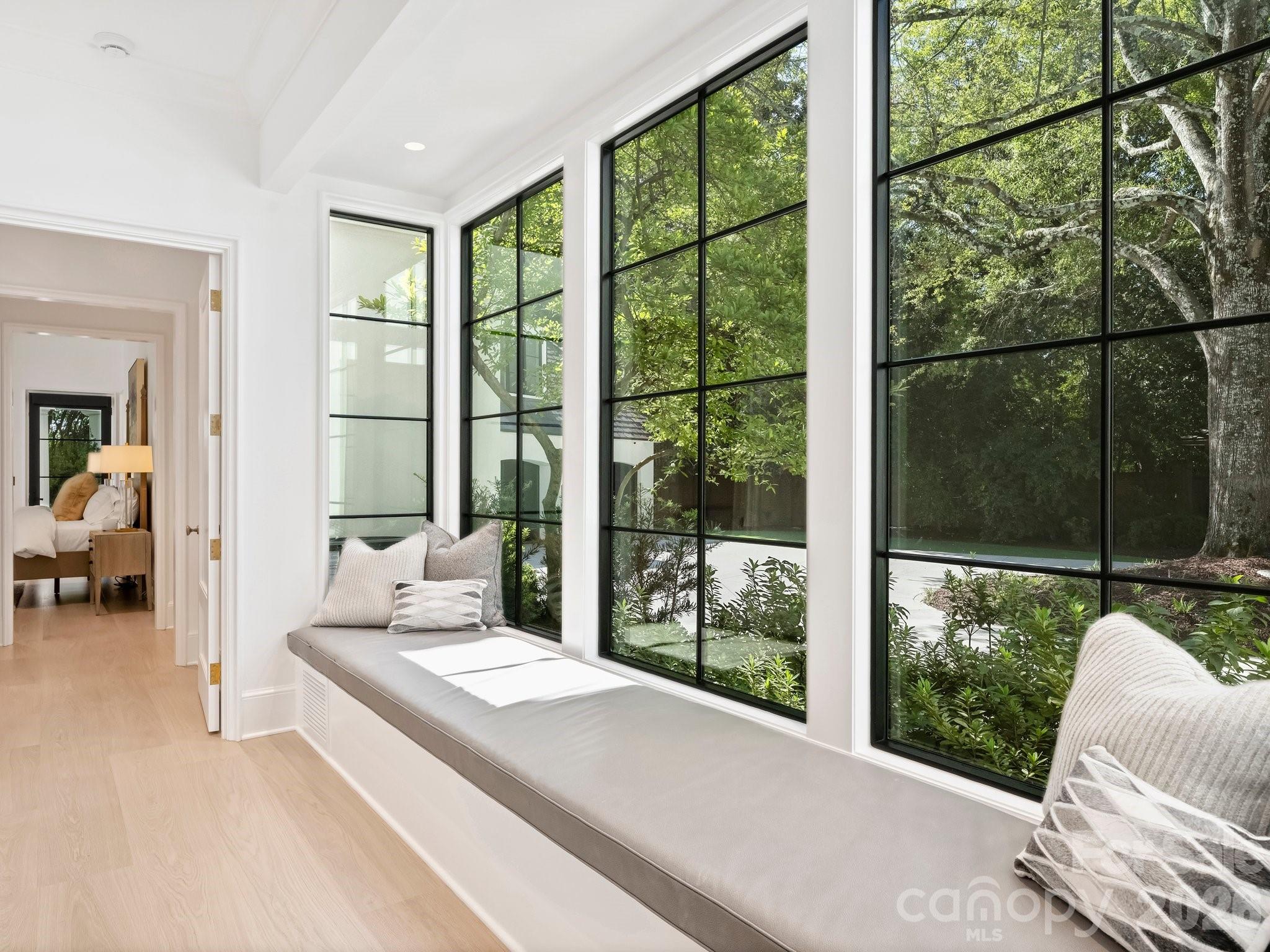 Beautiful built in bench as you enter the primary suite entrance - 600 Hermitage Road, Charlotte