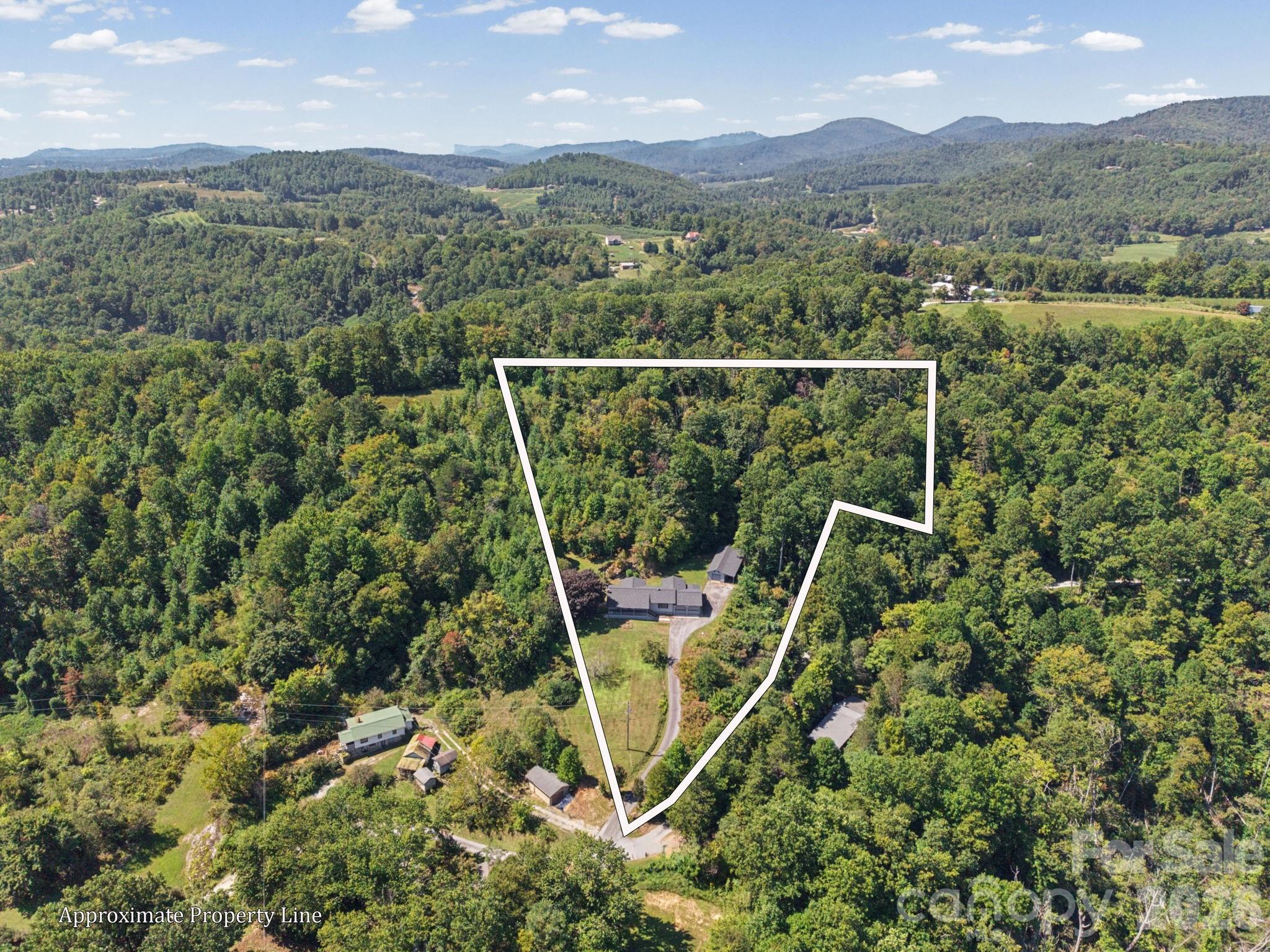 Arial of property - 727 E Lyda Road, Hendersonville