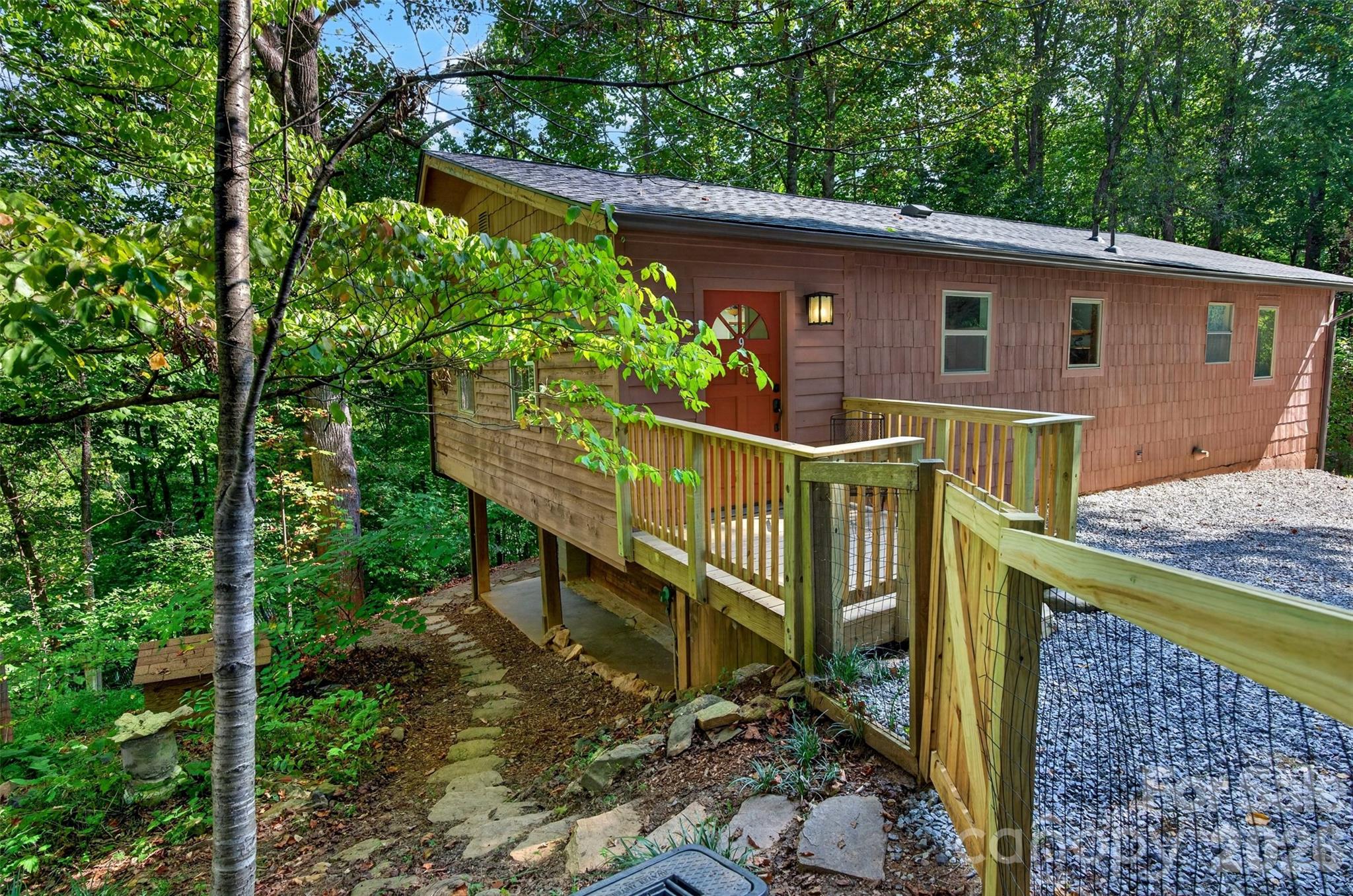 This is the left side of the home - 9 Good Neighbor Ridge, Weaverville