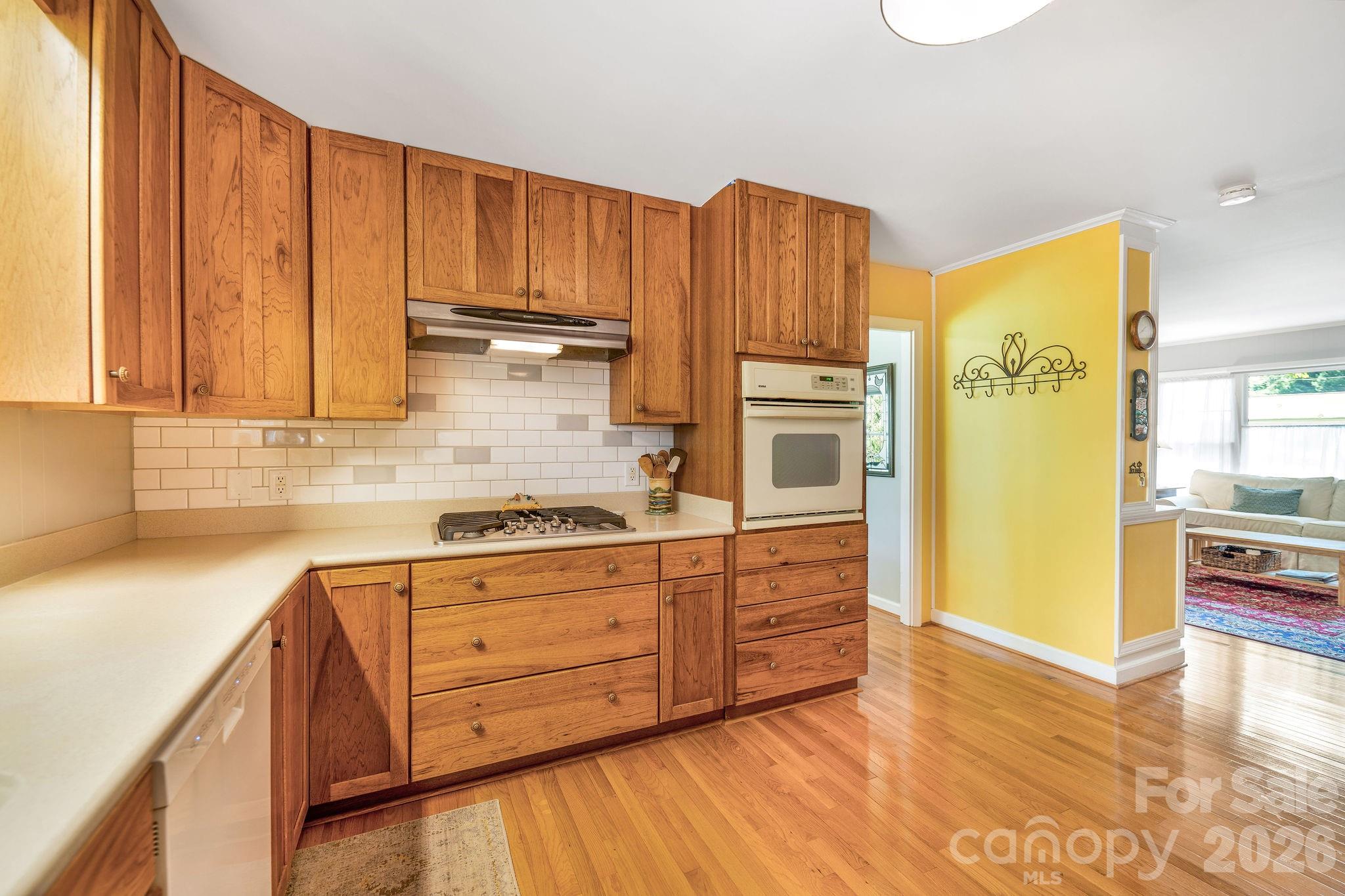 Wall oven is great for convent cooking and natural gas stove. - 1 Pheasant Ridge Drive, Asheville