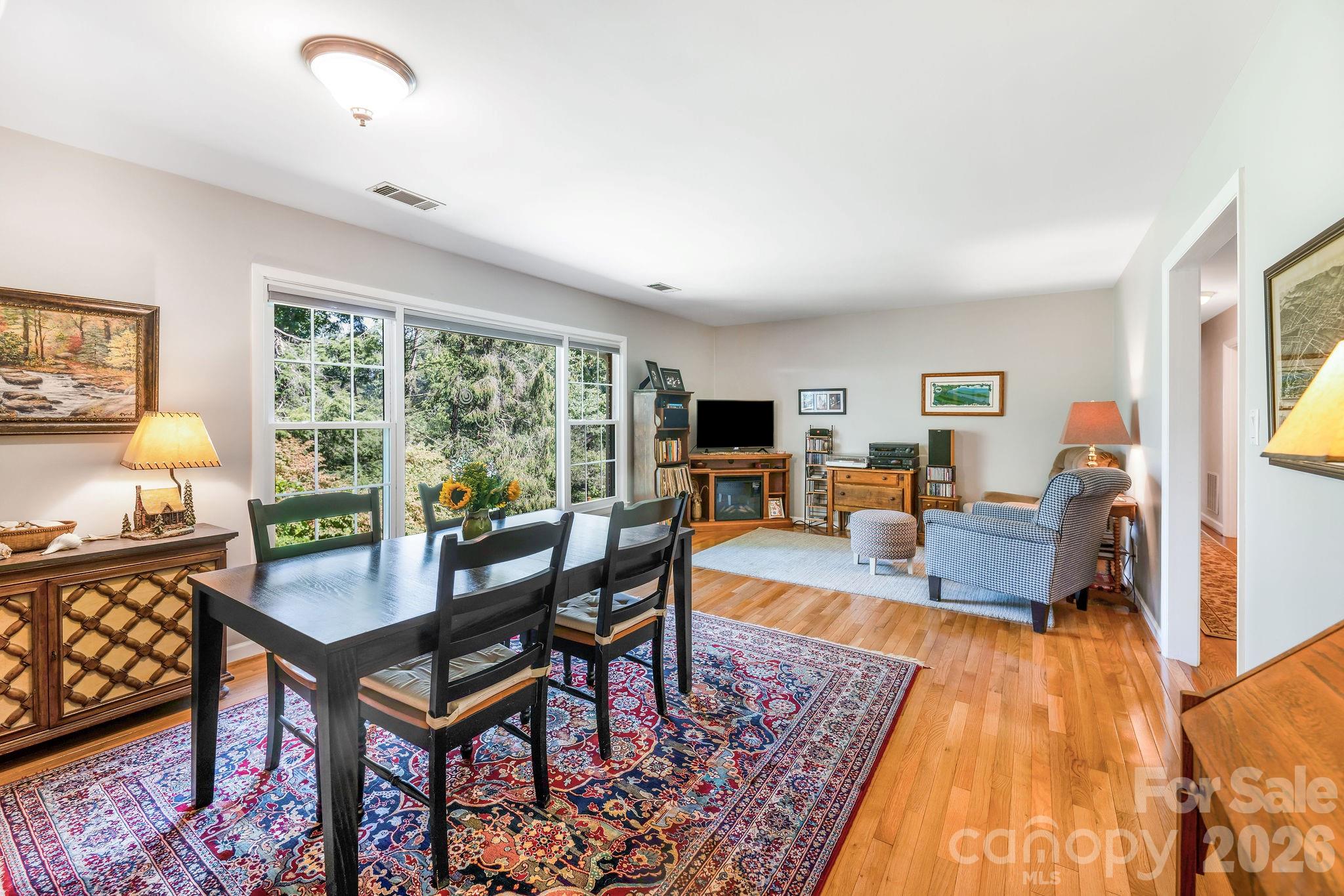 Large dining room and enough space for a secondg living room/den - 1 Pheasant Ridge Drive, Asheville