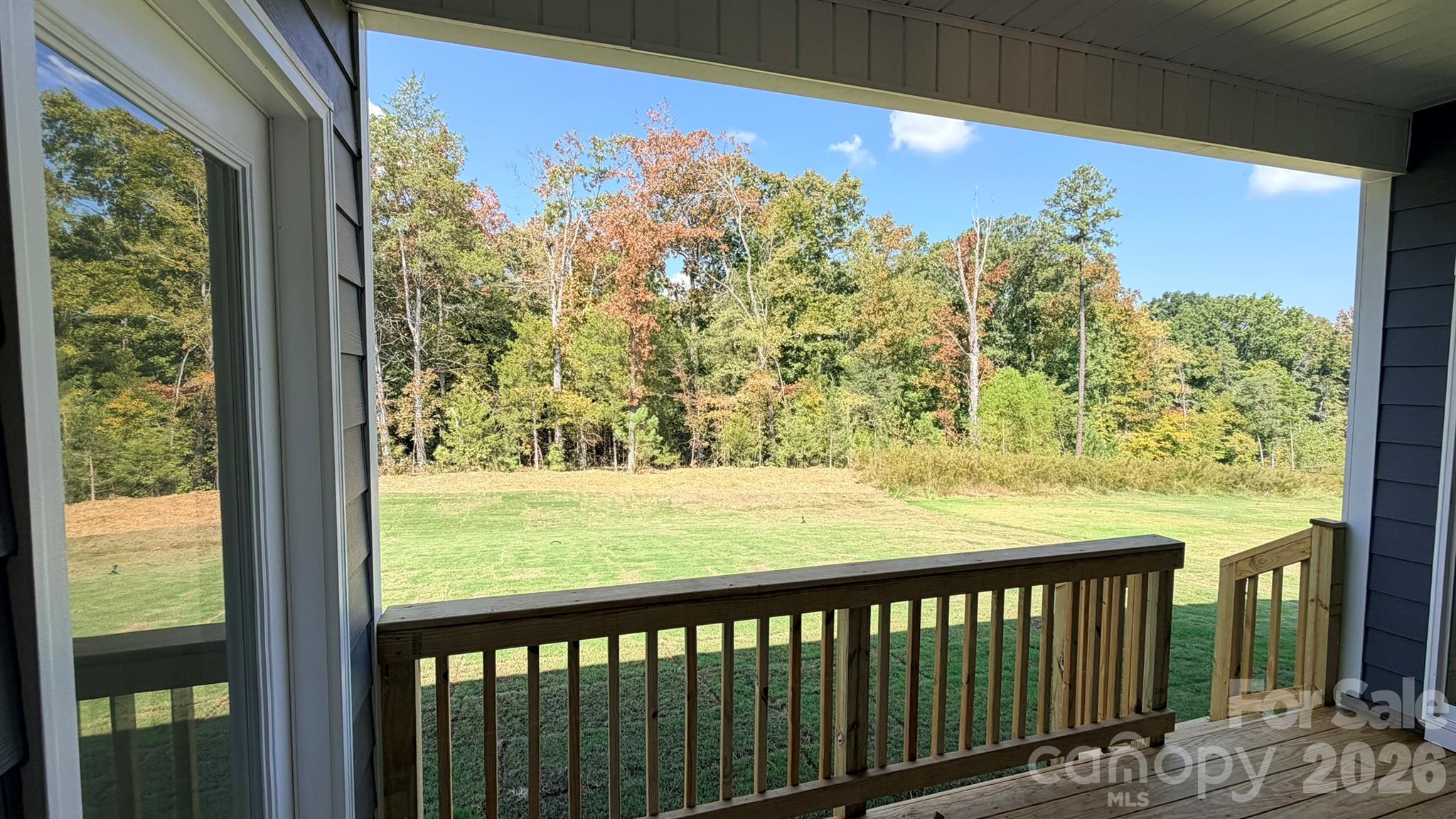 Covered porch and wooded backyard - 535 Cambria Street, Rock Hill
