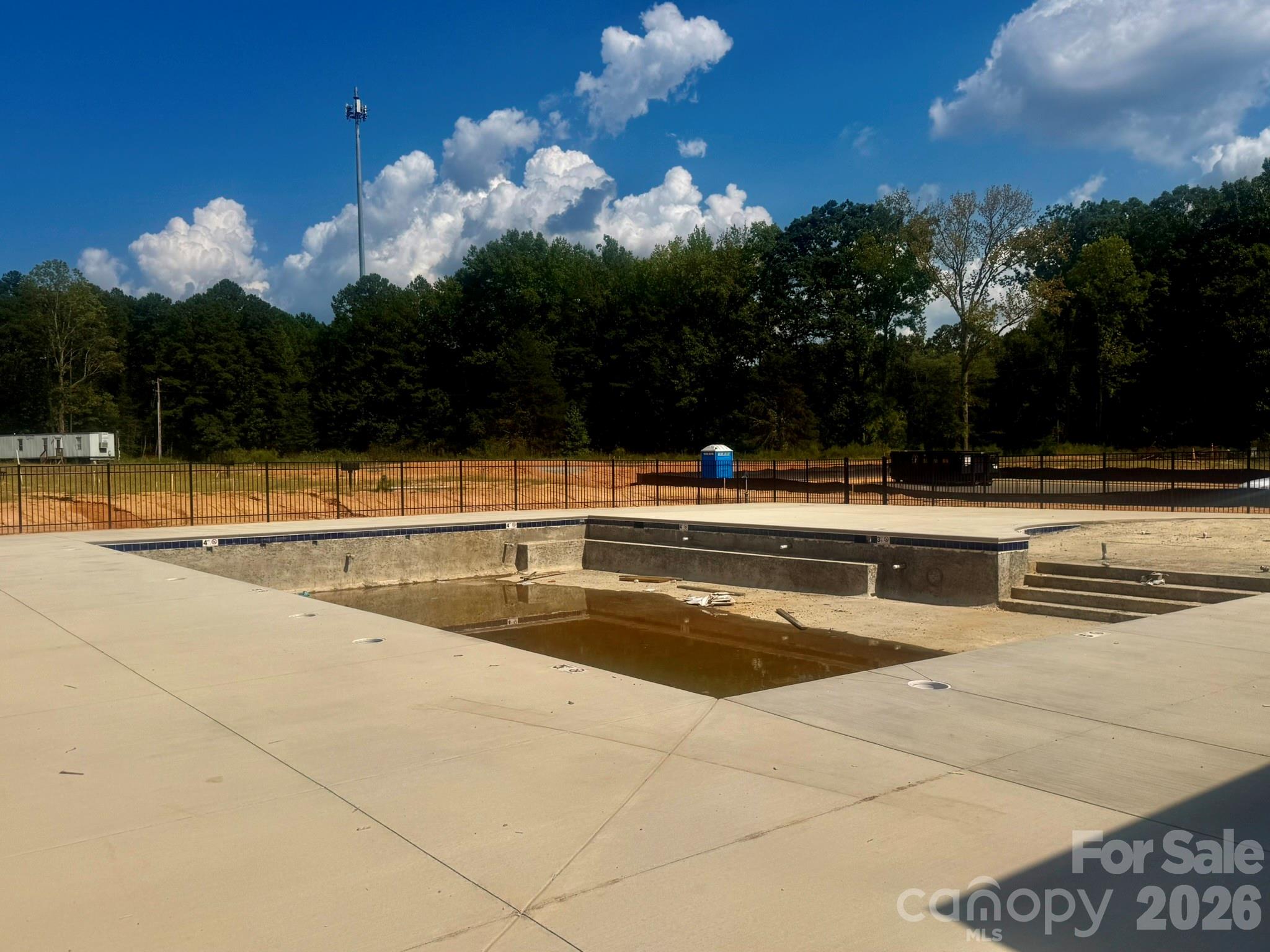 Construction progress of amenities - 4487 Blue Mound Court, Stanley