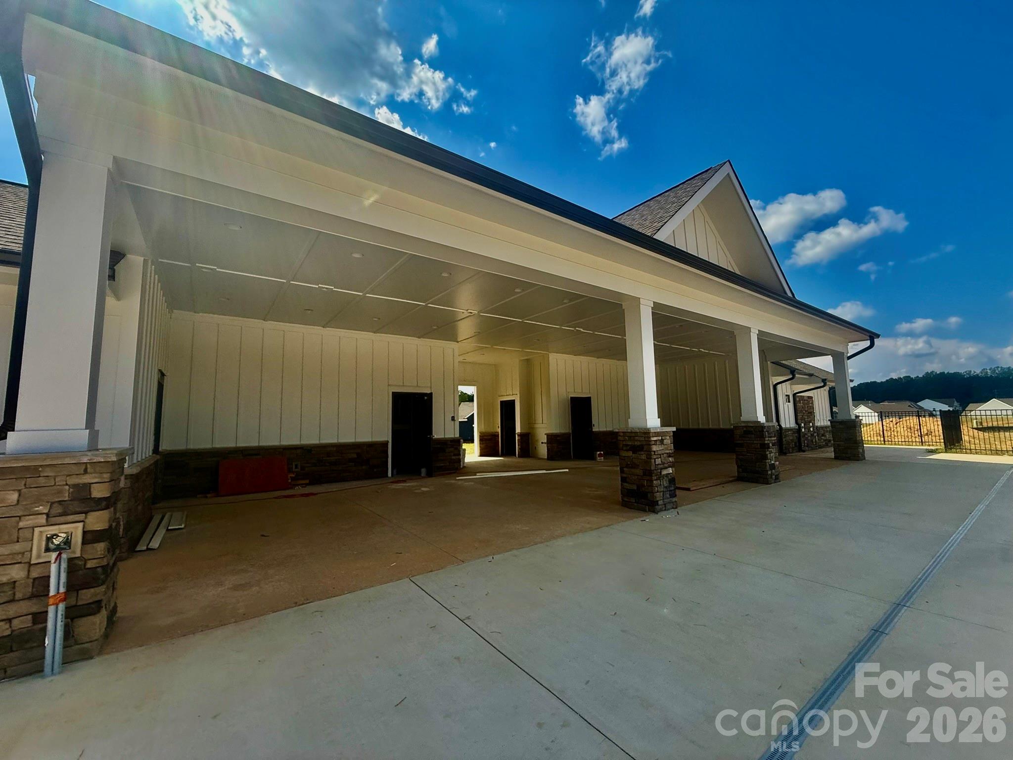 Construction progress of amenities - 4487 Blue Mound Court, Stanley